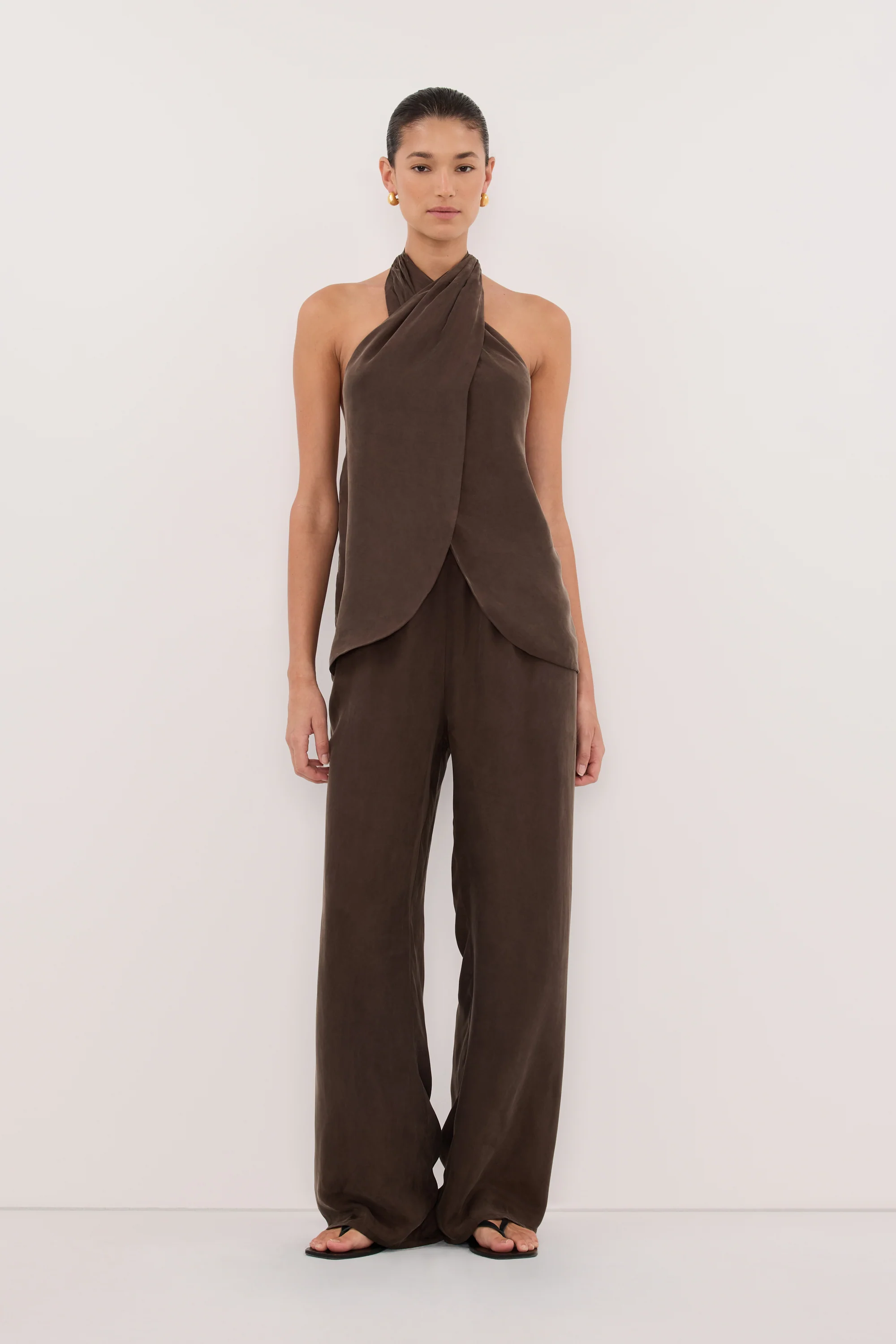ADDIE BITTER CHOC CUPRO TOP