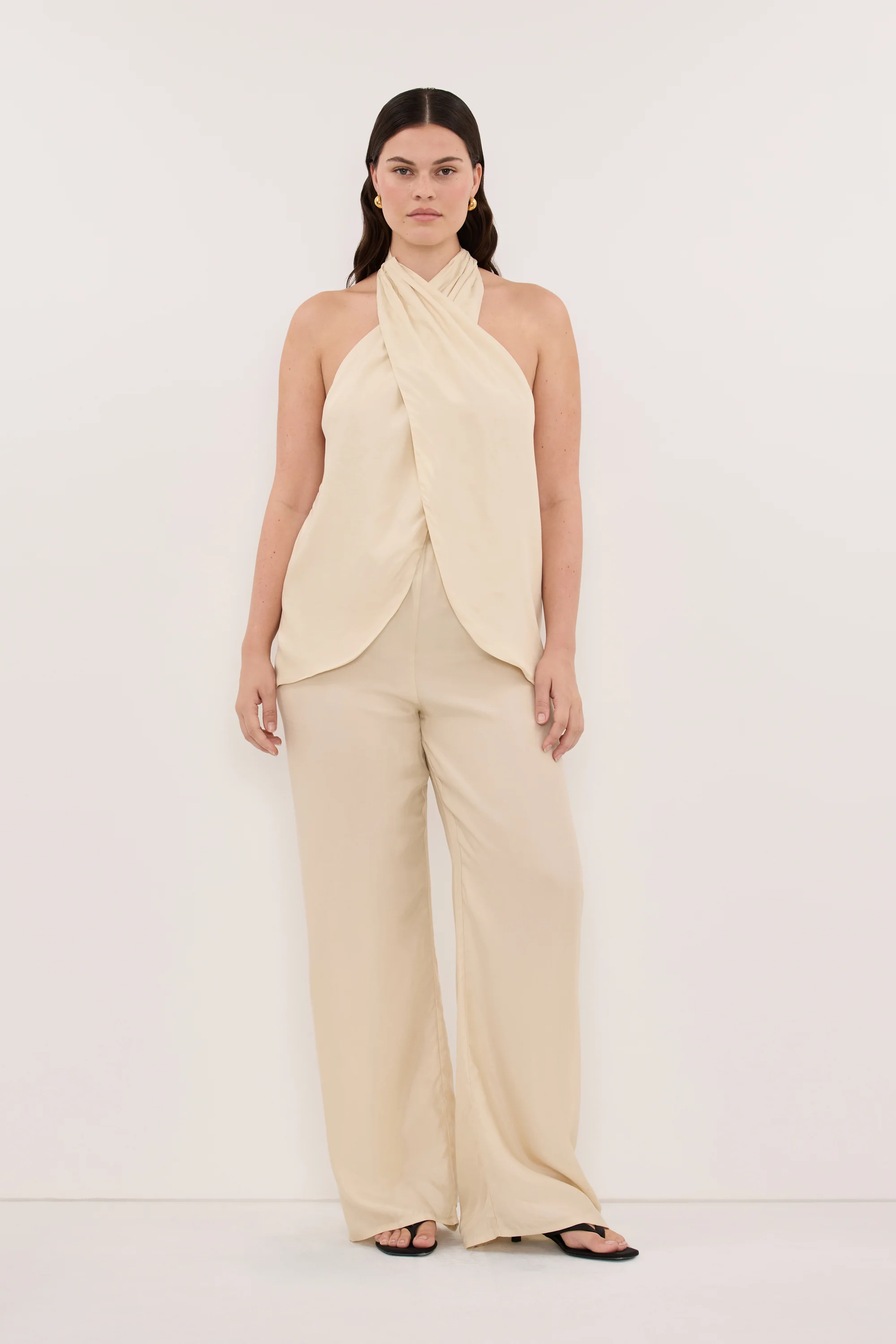 ADDIE STRAW CUPRO DRAWSTRING PANT - Image 6