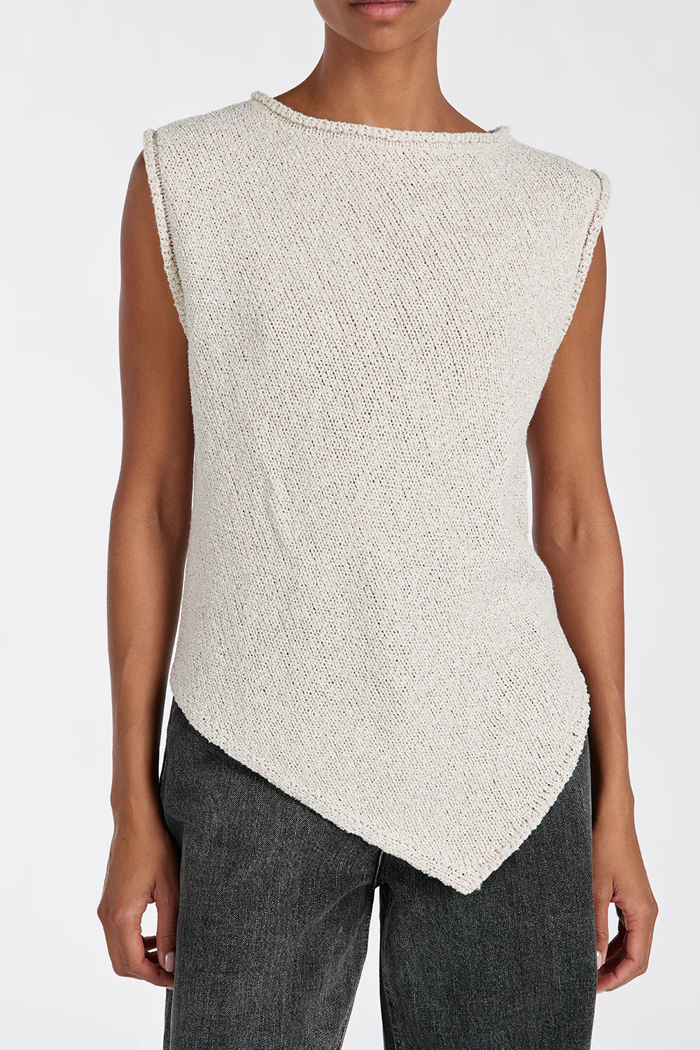 ALTHEA STONE ASYM KNIT TOP - Image 5