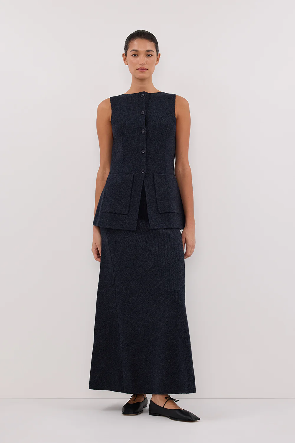 AVA INK LONGINE KNIT VEST