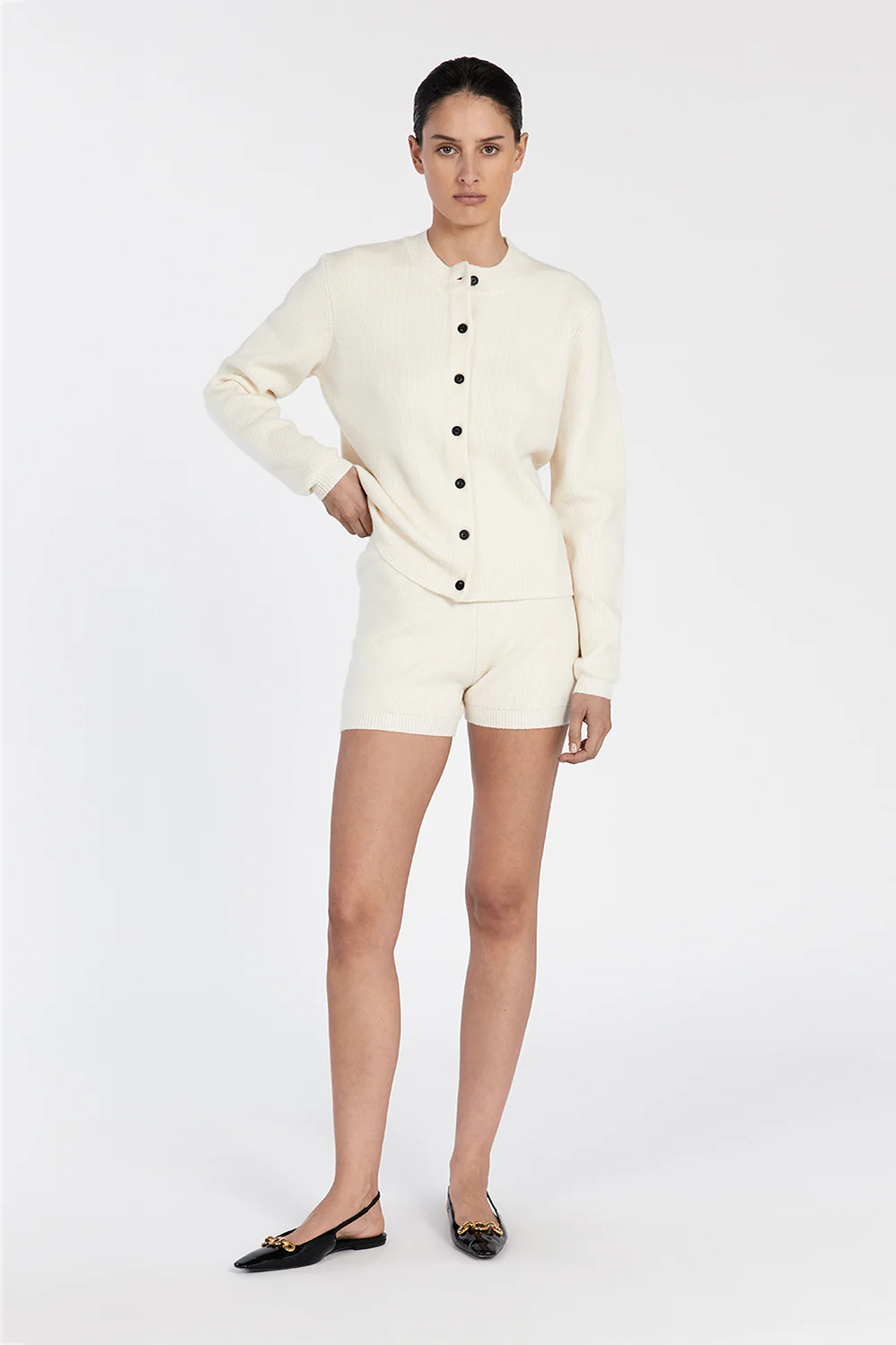 AXEL CREAM CASHMERE BLEND BOXER SHORT - Image 2