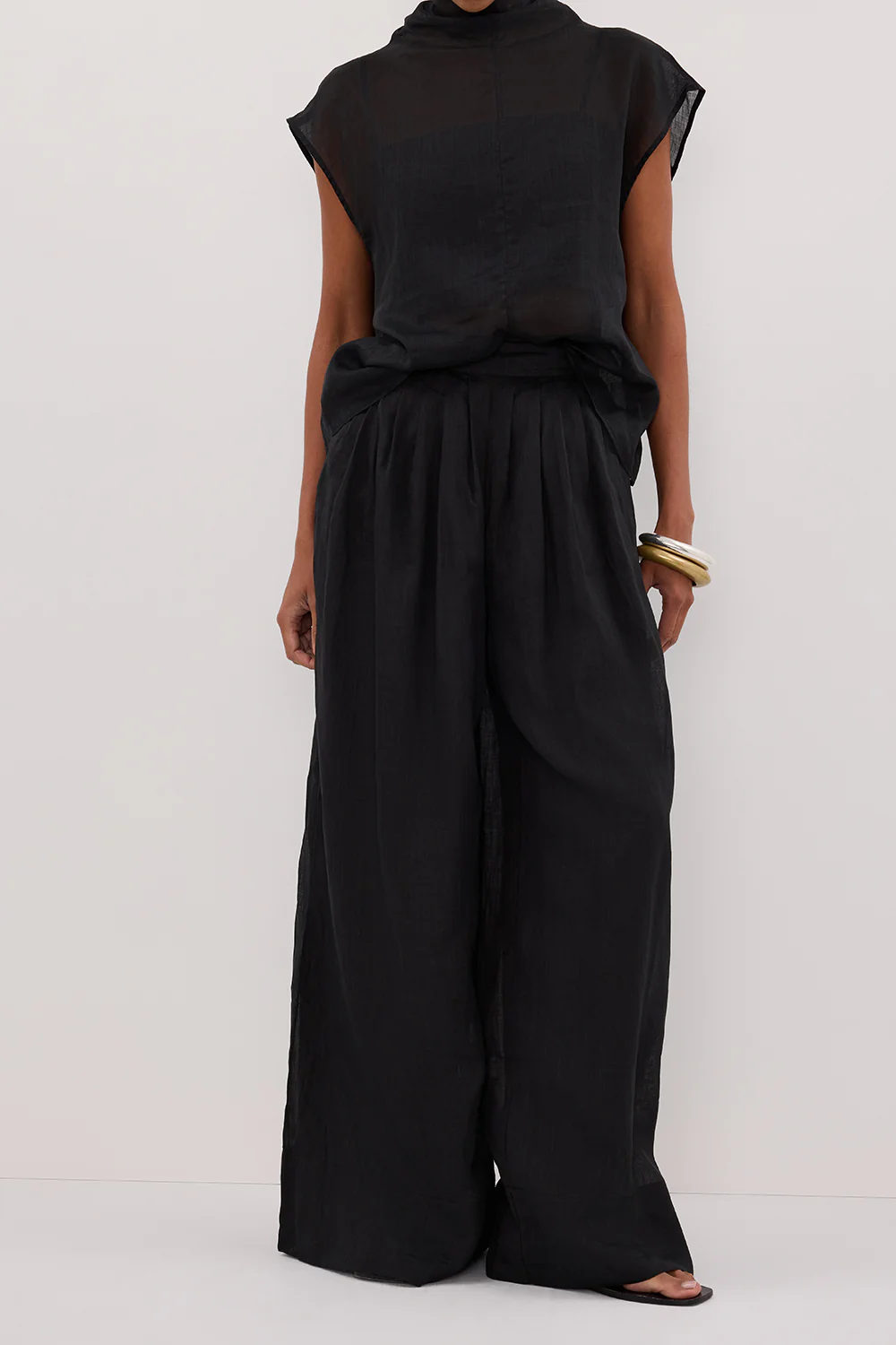 CARMEL BLACK RAMIE PANT - Image 2