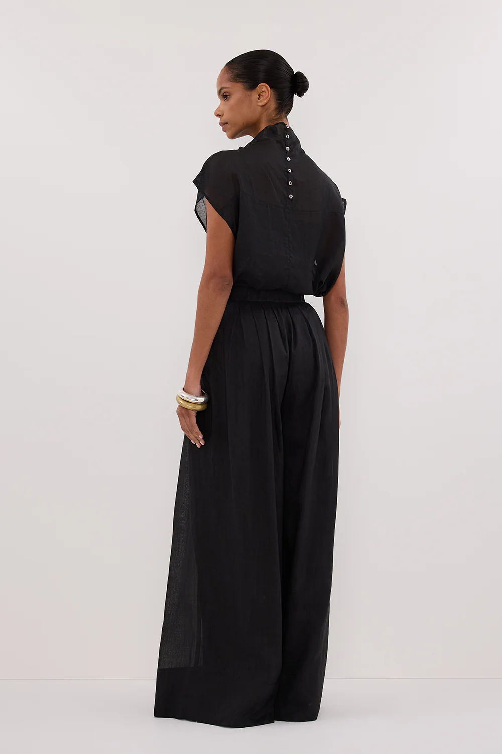CARMEL BLACK RAMIE PANT - Image 4