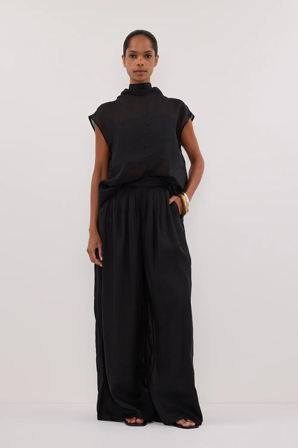 CARMEL BLACK RAMIE PANT - Image 6