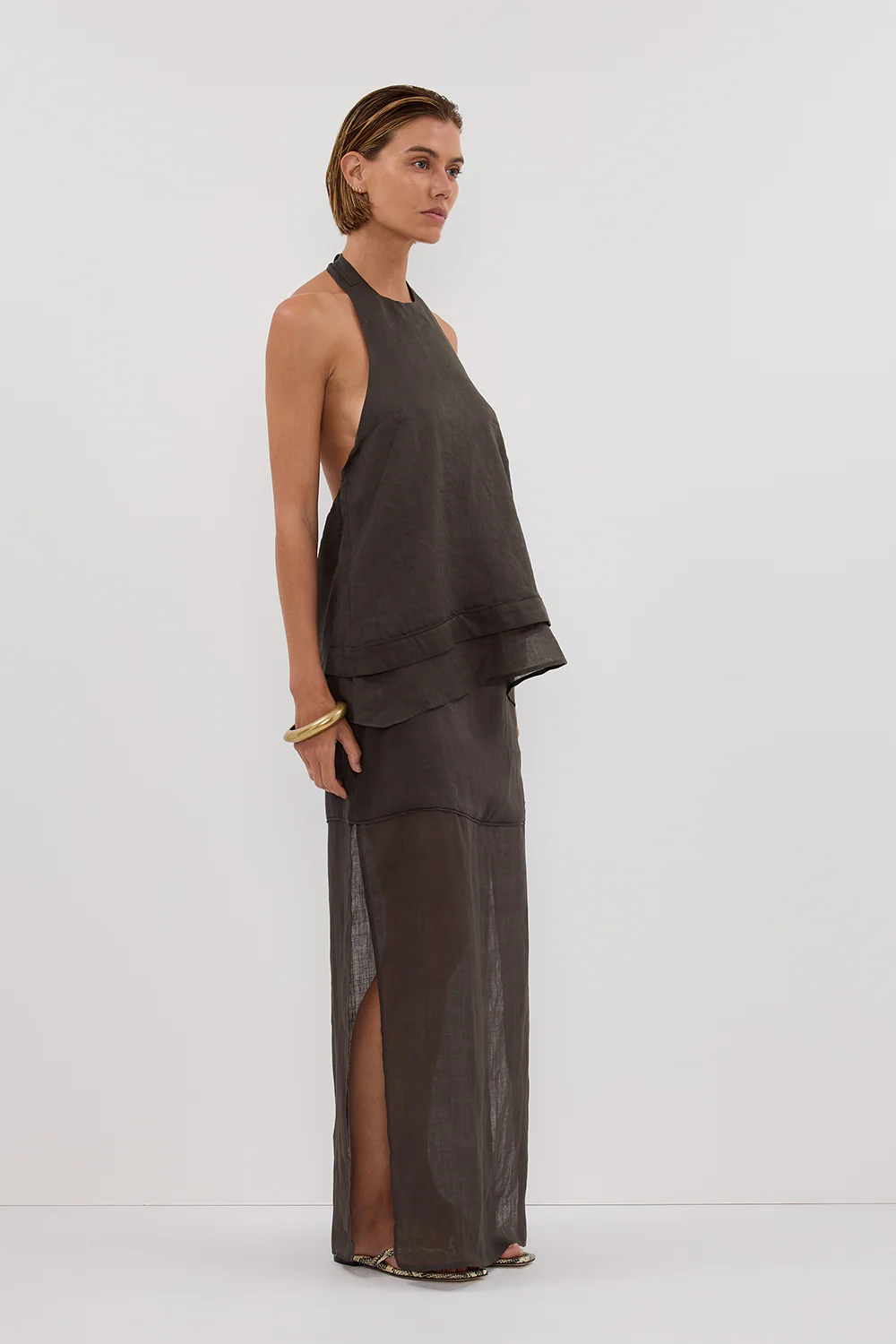 CARMEL PETROL RAMIE HALTER TOP - Image 3