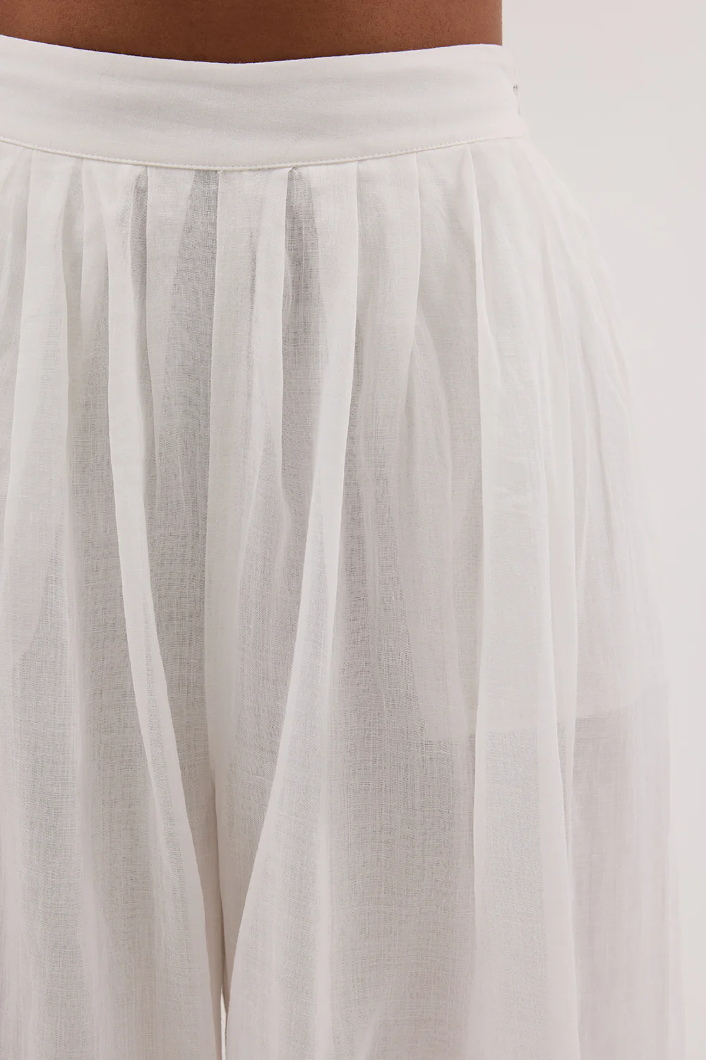 CARMEL WHITE RAMIE PANT - Image 5