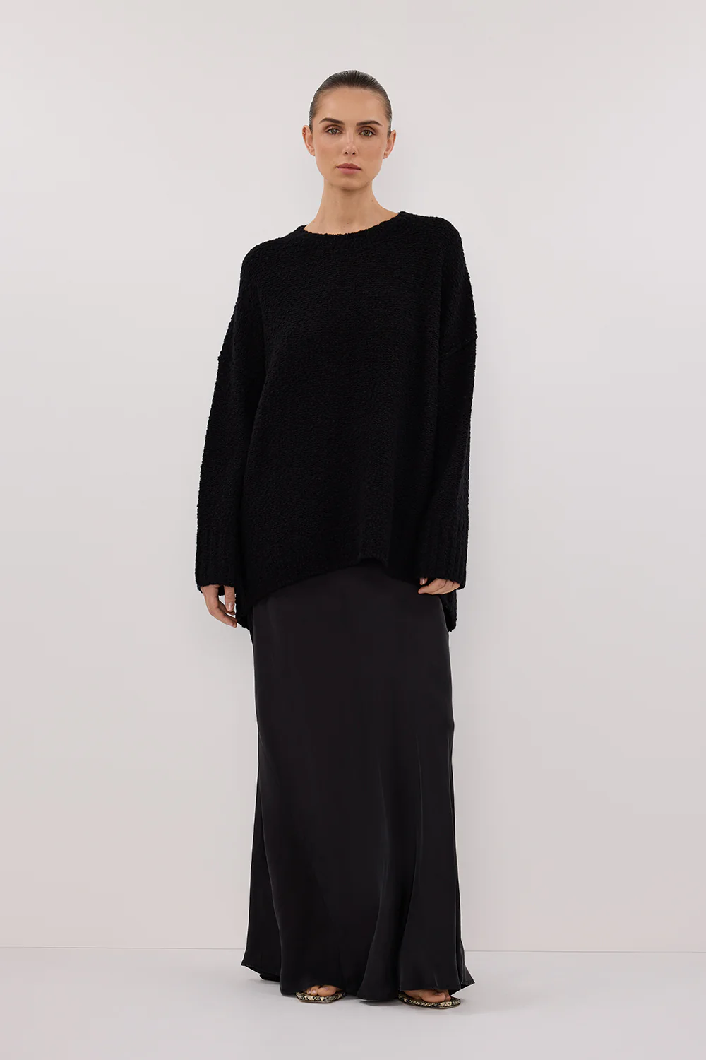 CICI BLACK LONGLINE JUMPER