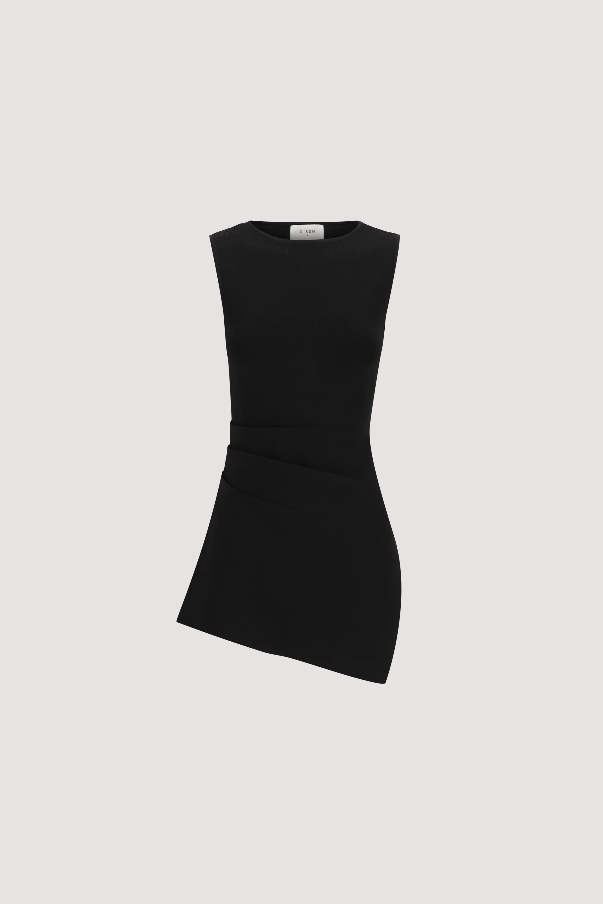 CLEO BLACK SLEEVELESS LONGLINE KNIT TOP - Image 6
