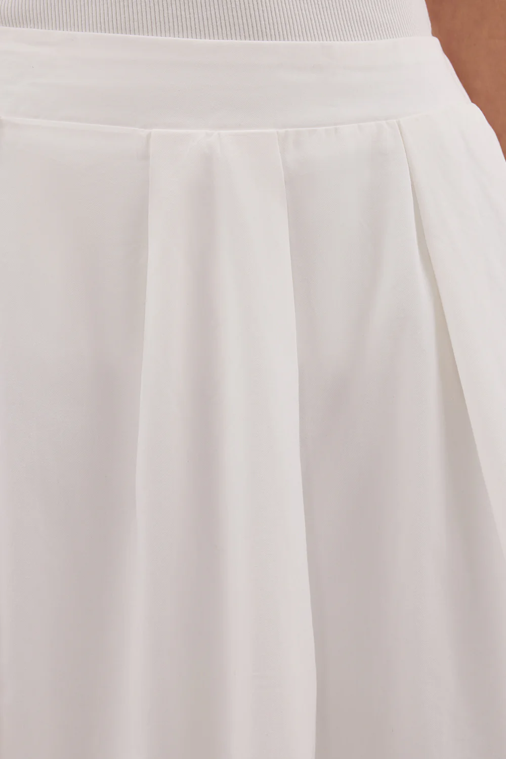 CONAGH WHITE POPLIN MIDI SKIRT - Image 5