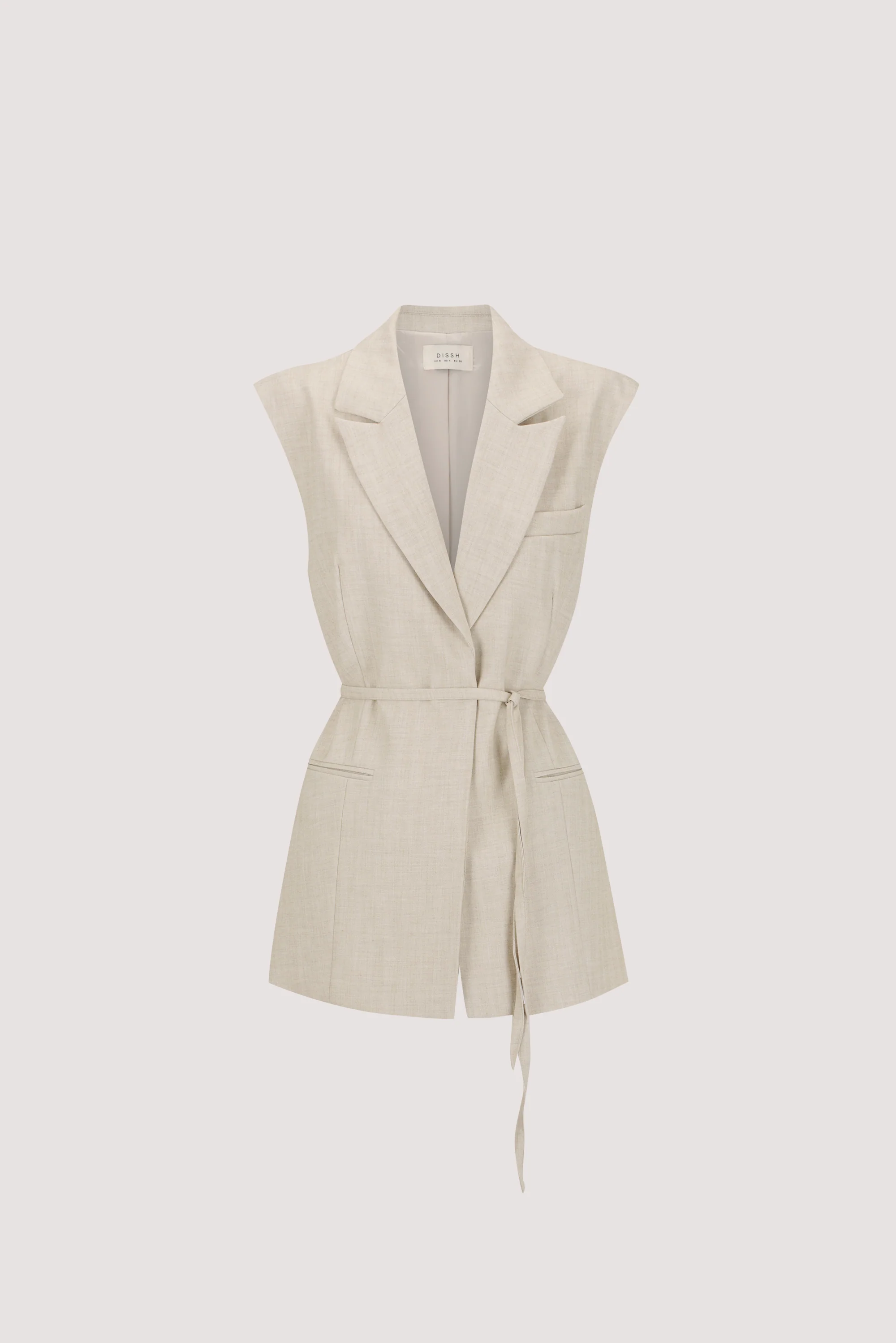 CYRUS NATURAL SLEEVELESS WRAP VEST - Image 9