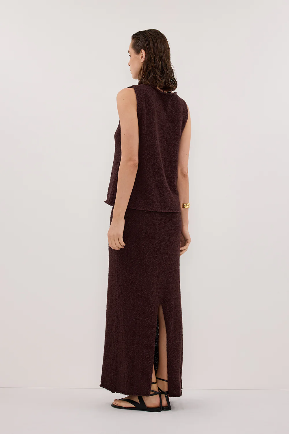DINA CHOC SLEEVELESS KNIT TOP - Image 7