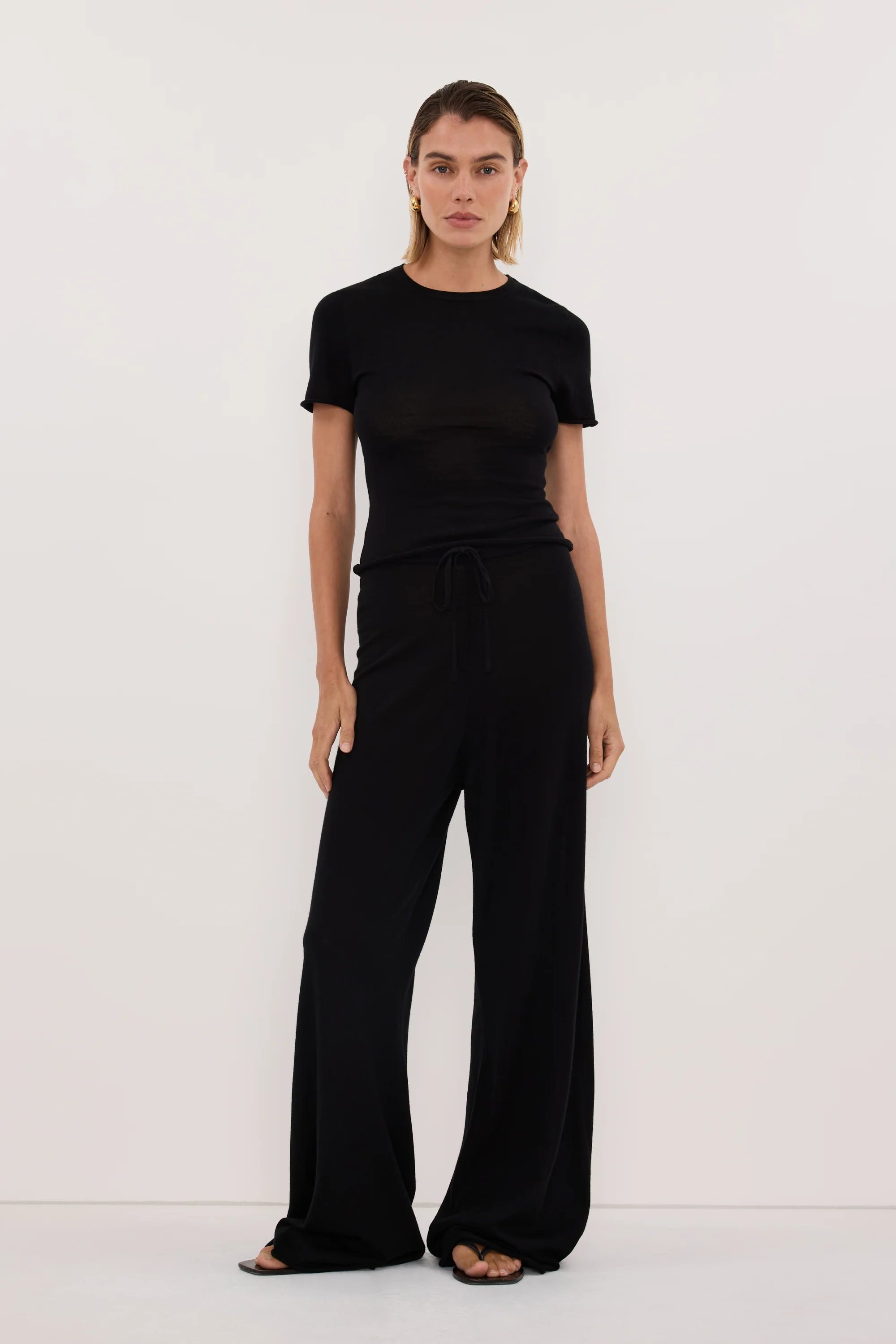 DUKE BLACK MERINO KNIT BABY TEE