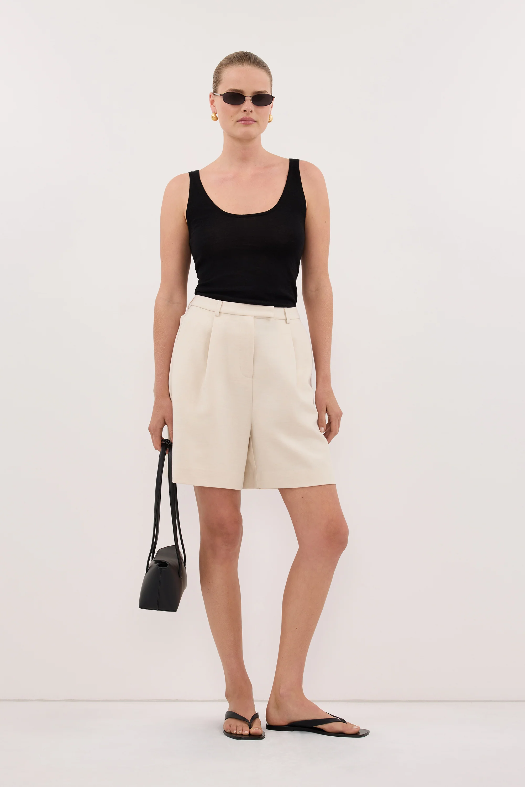 DUKE BLACK MERINO KNIT TANK