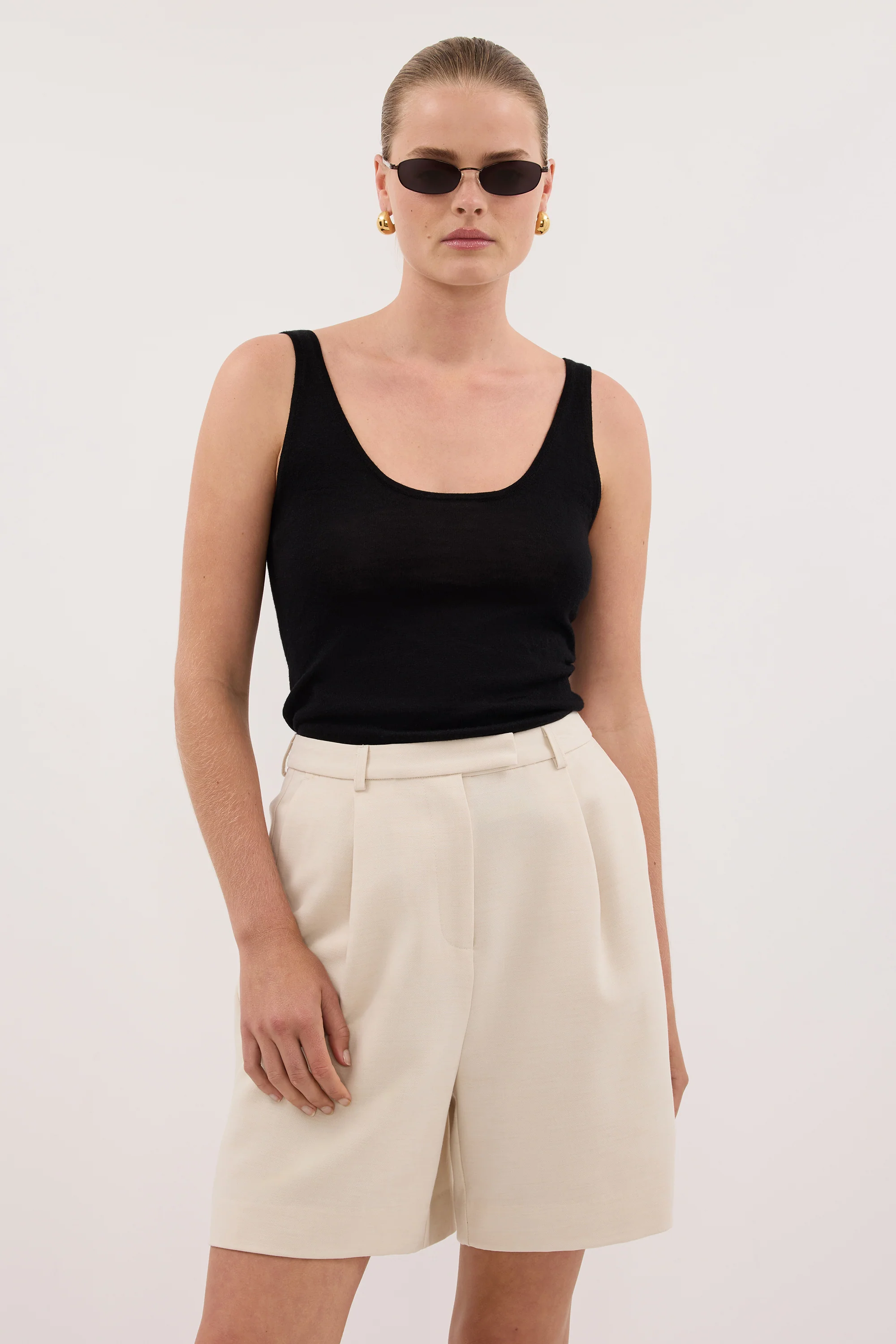 DUKE BLACK MERINO KNIT TANK - Image 2
