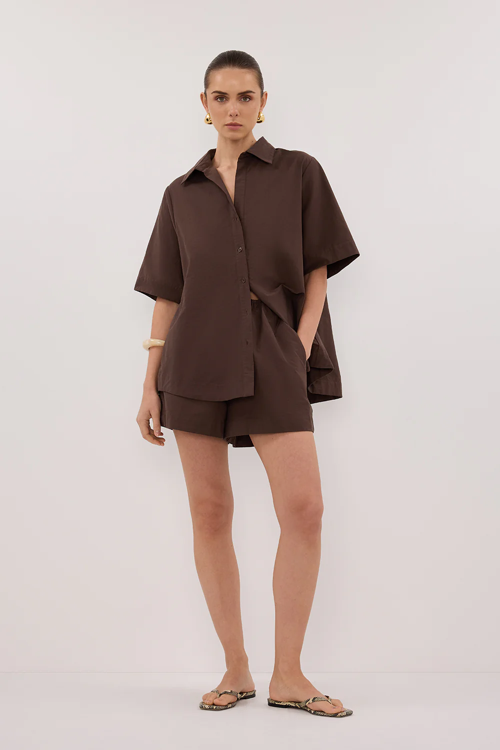 ELARA CHOCOLATE DRAWSTRING SHORT