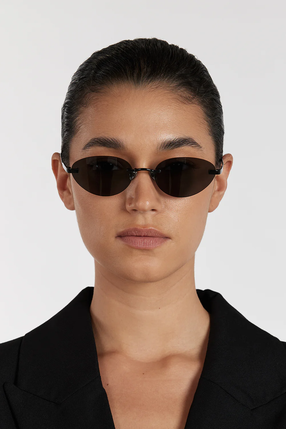 ELISA JOHNSON TRINITY GLOSS BLACK SUNGLASSES - Image 3