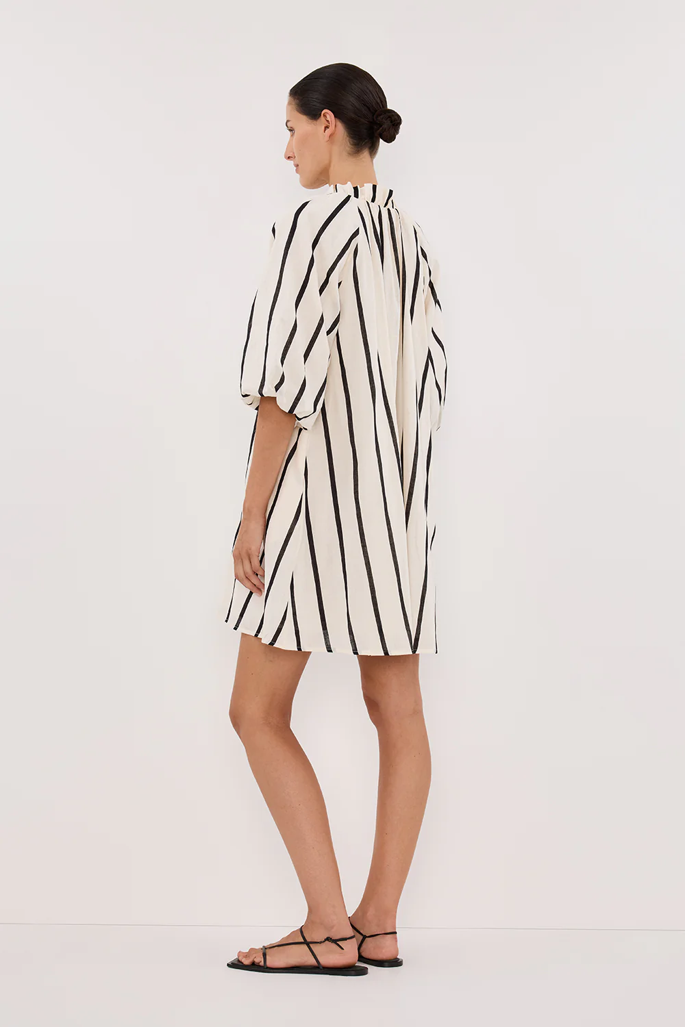 ELLIOT CREAM STRIPE SMOCK DRESS - Image 4