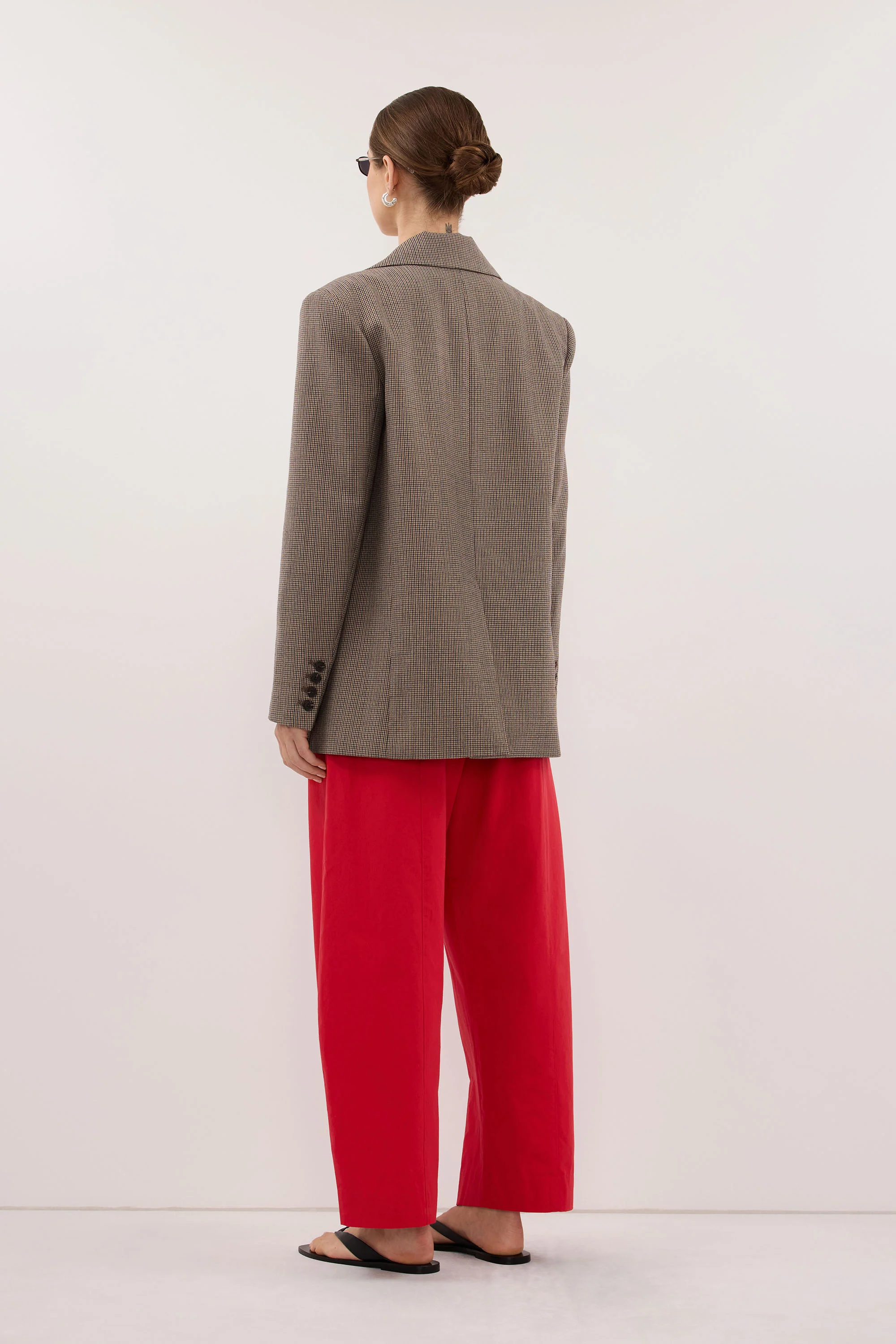 ELLORY BUFF OVERSIZED HOUNDSTOOTH BLAZER - Image 5