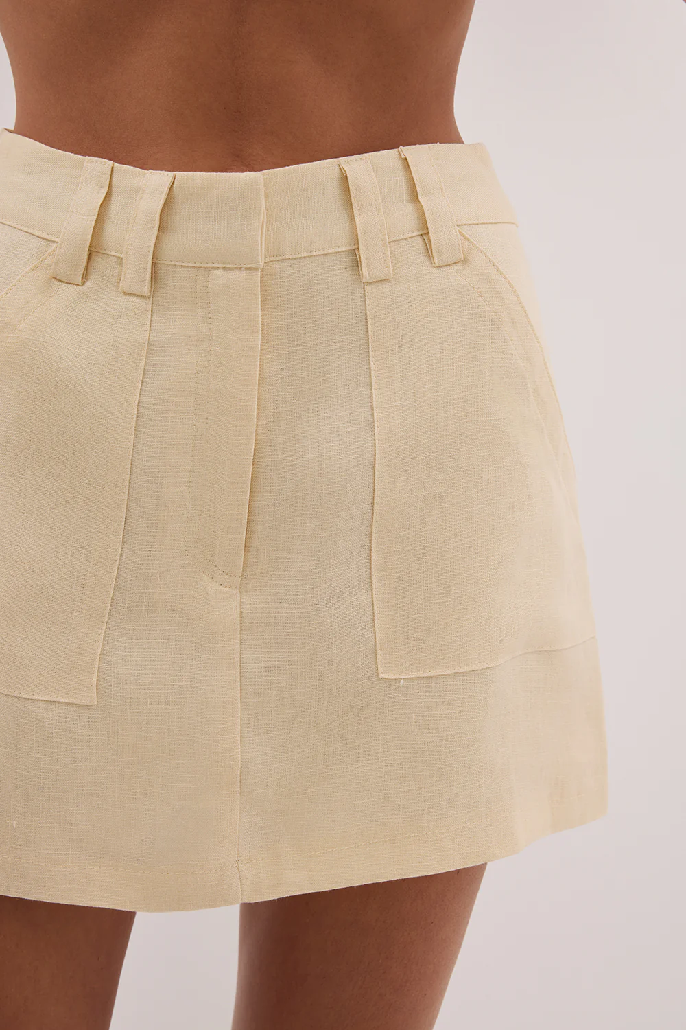 EVA LEMON LINEN SKORT - Image 5