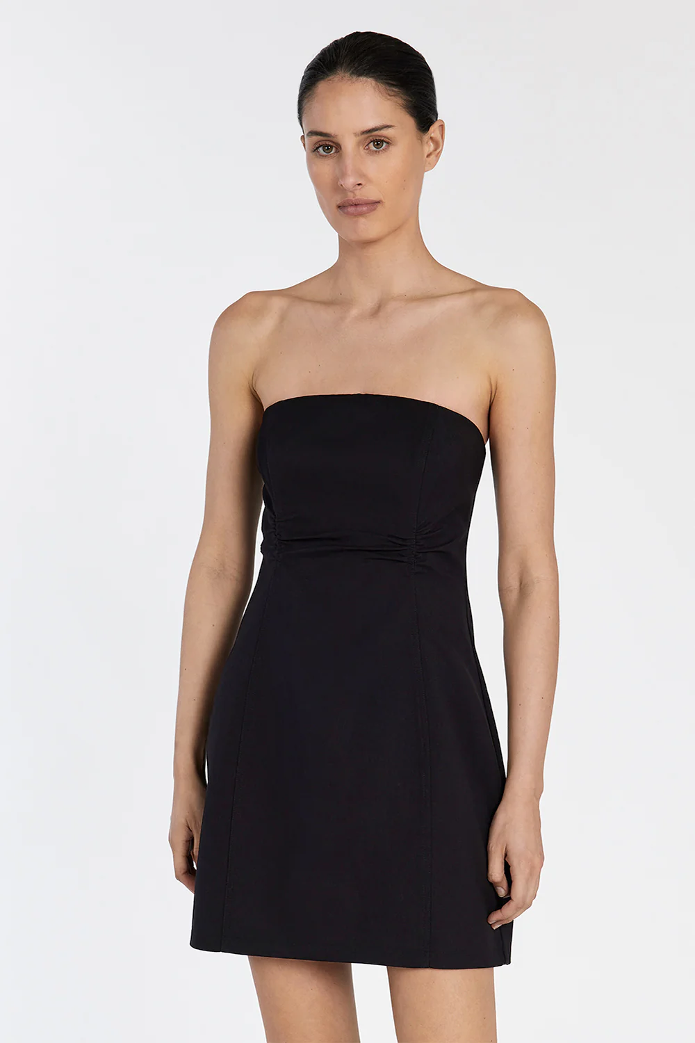 FRANCES BLACK STRAPLESS MINI DRESS - Image 2