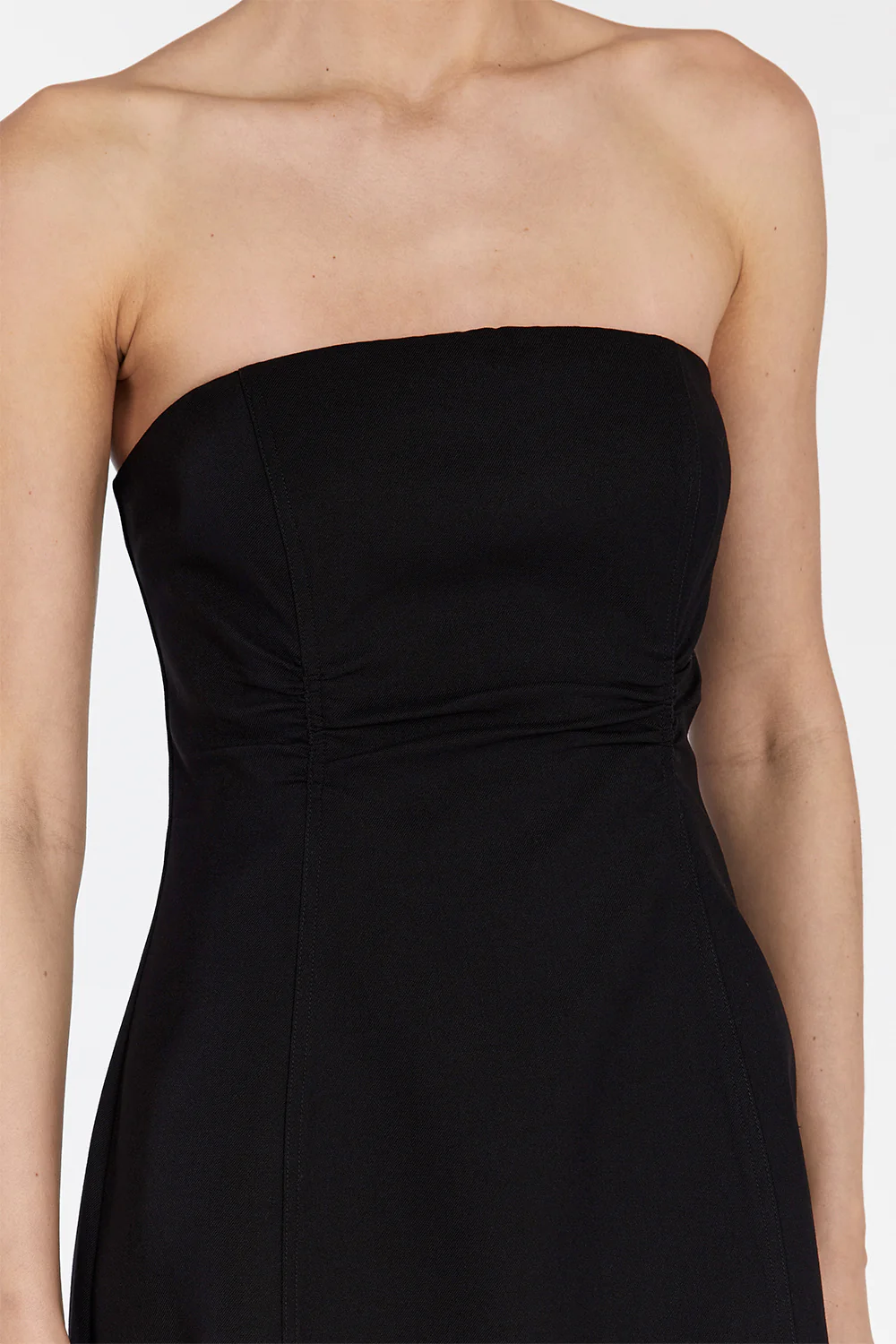 FRANCES BLACK STRAPLESS MINI DRESS - Image 5