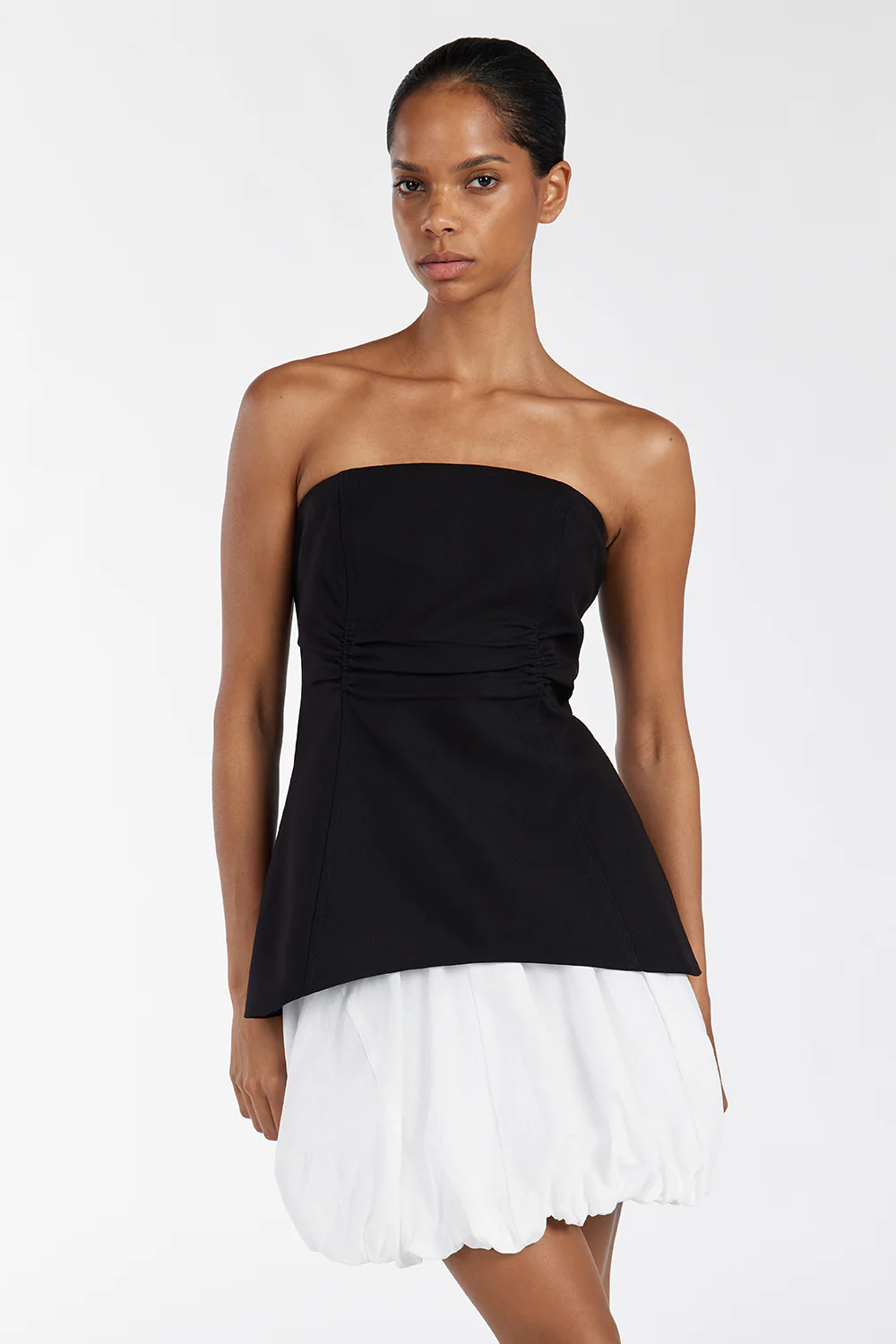 FRANCES BLACK STRAPLESS TOP - Image 2