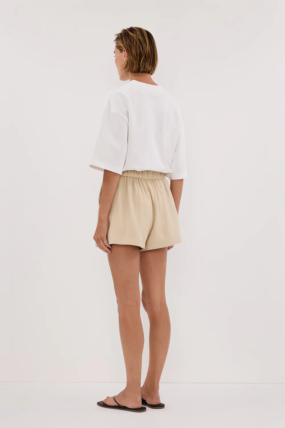 FRANKIE OAT TWEED ELASTIC SHORT - Image 6
