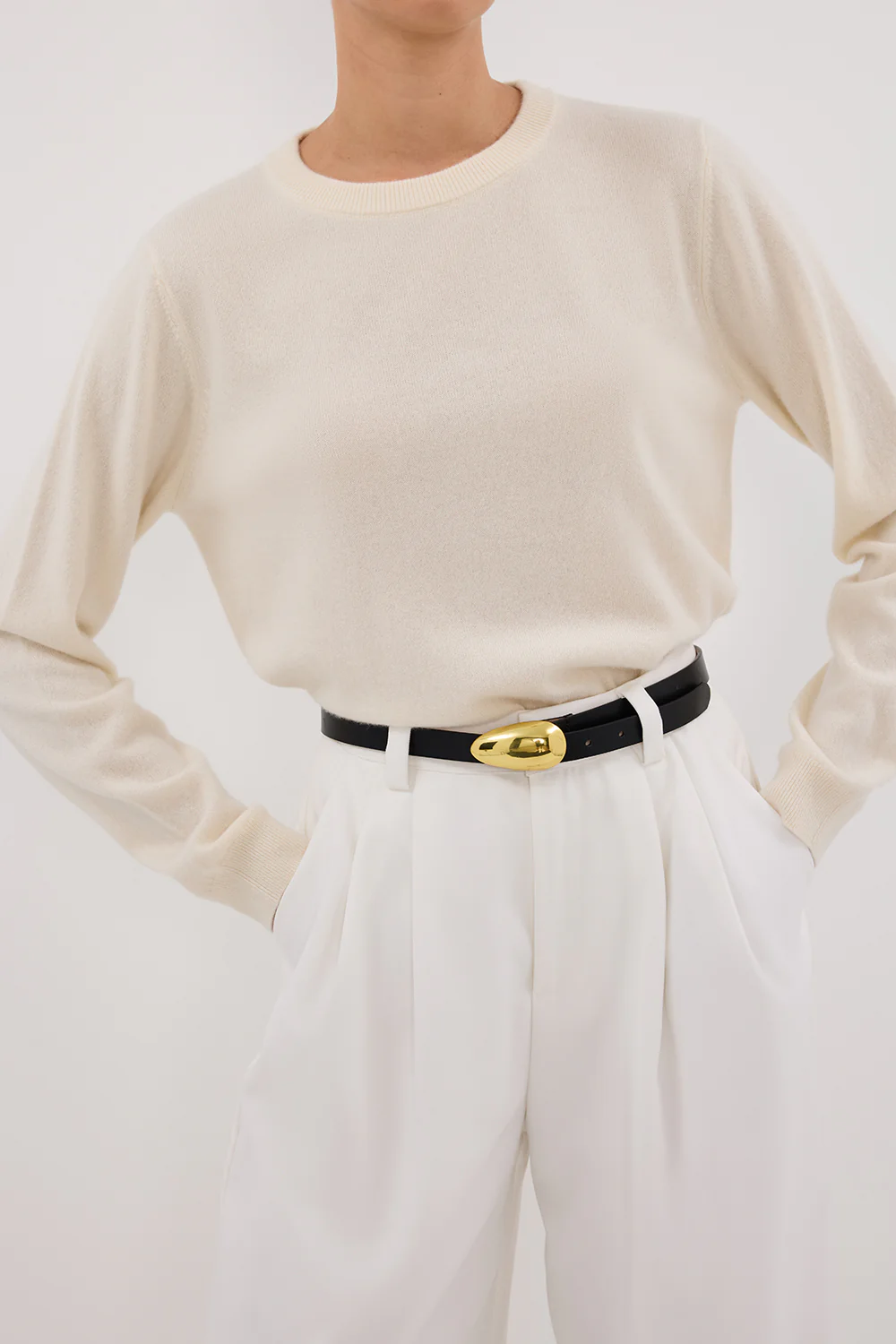 INDY CREAM CASHMERE KNIT JUMPER - Image 5