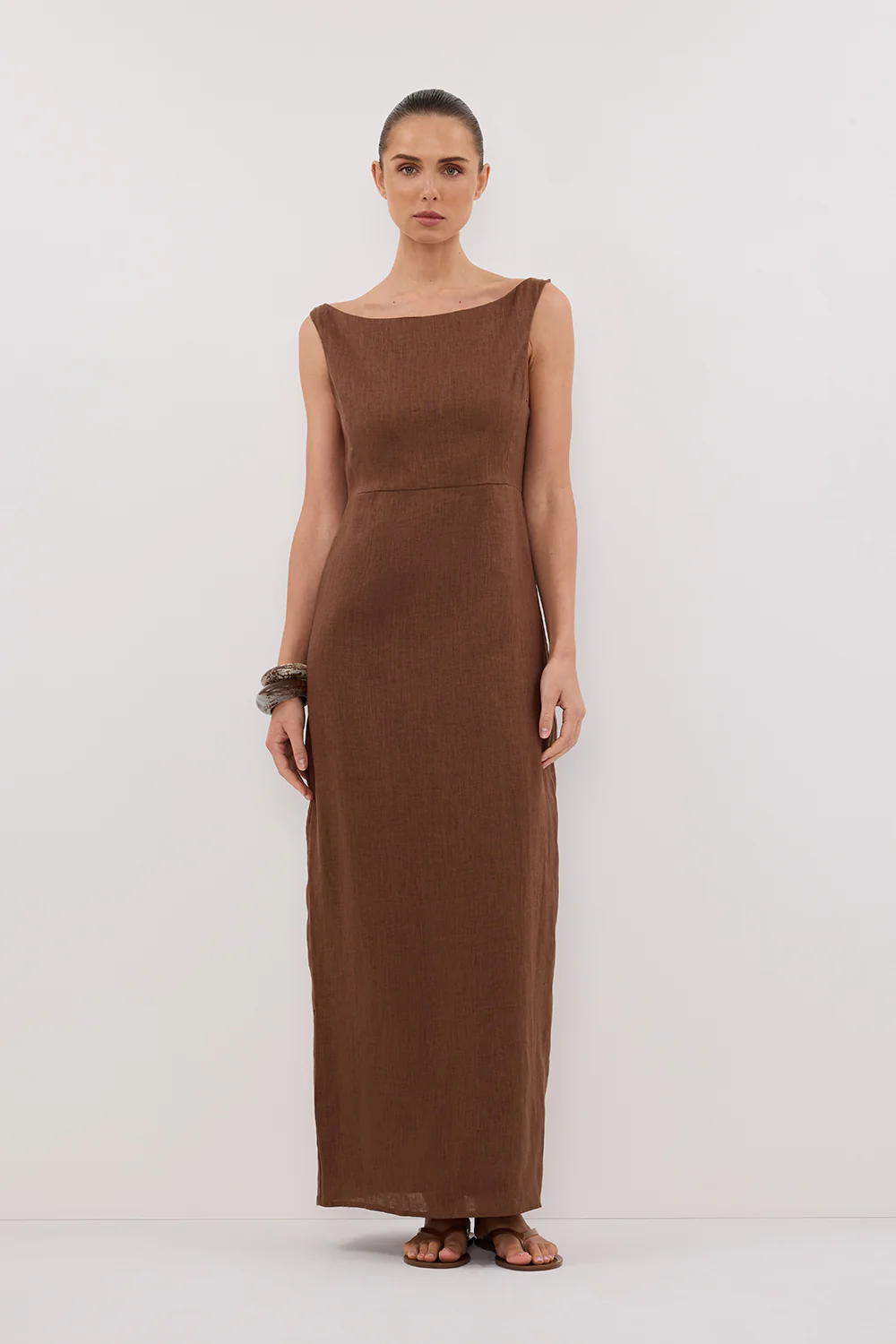 JULE FONDANT LINEN MIDI DRESS