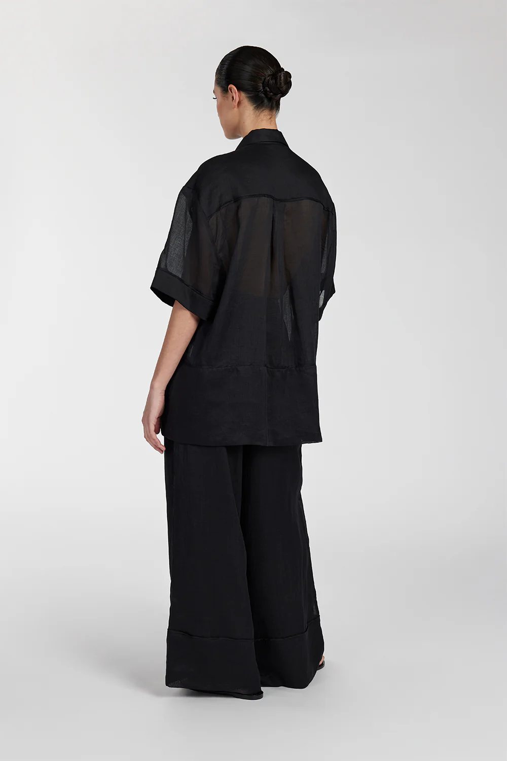 KAI BLACK RAMIE RESORT SHIRT - Image 4