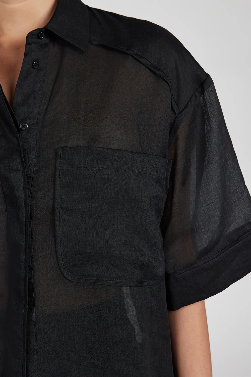 KAI BLACK RAMIE RESORT SHIRT - Image 6