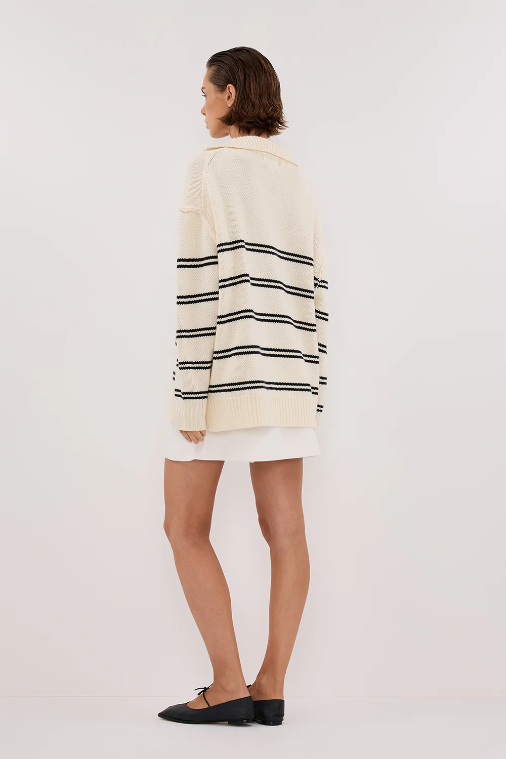 KATE CREAM STRIPE KNIT JUMPER - Image 4