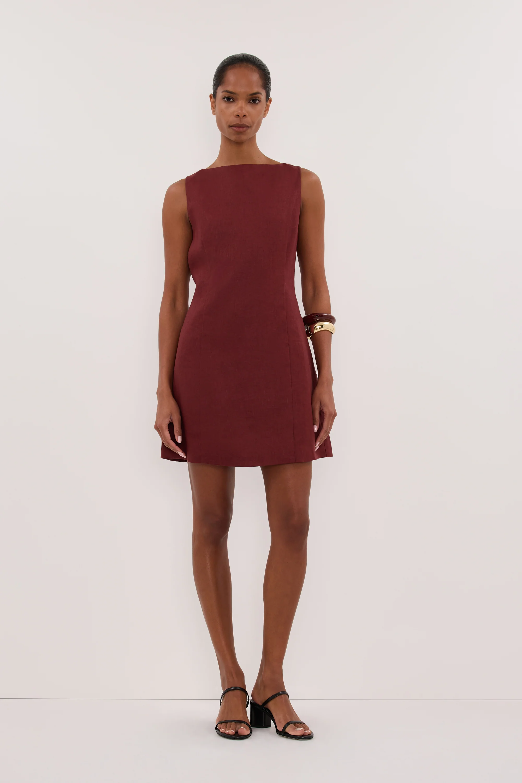 LACY SAHARA SLEEVELESS LINEN MINI DRESS