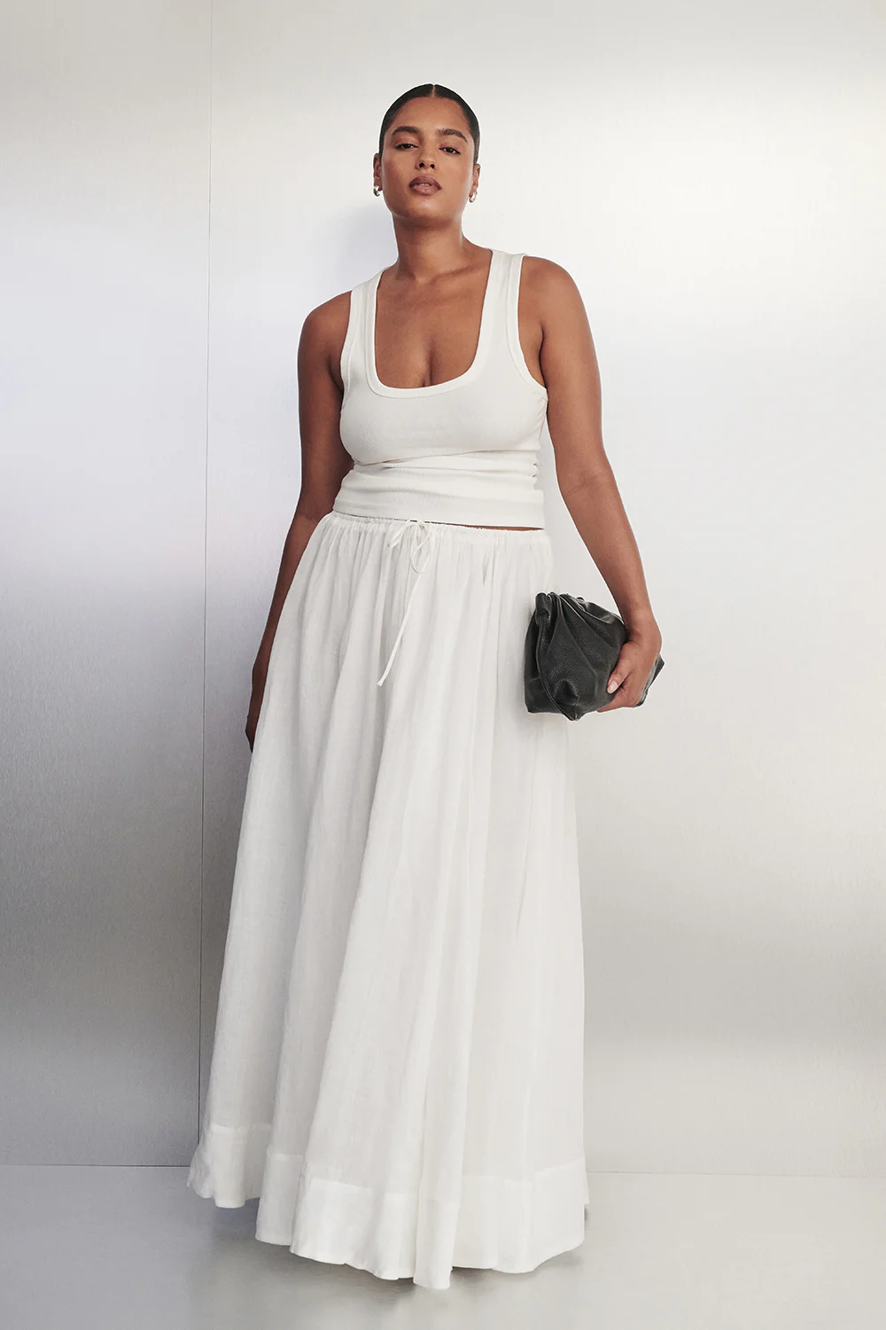 LAYNE WHITE RAMIE MAXI SKIRT - Image 3
