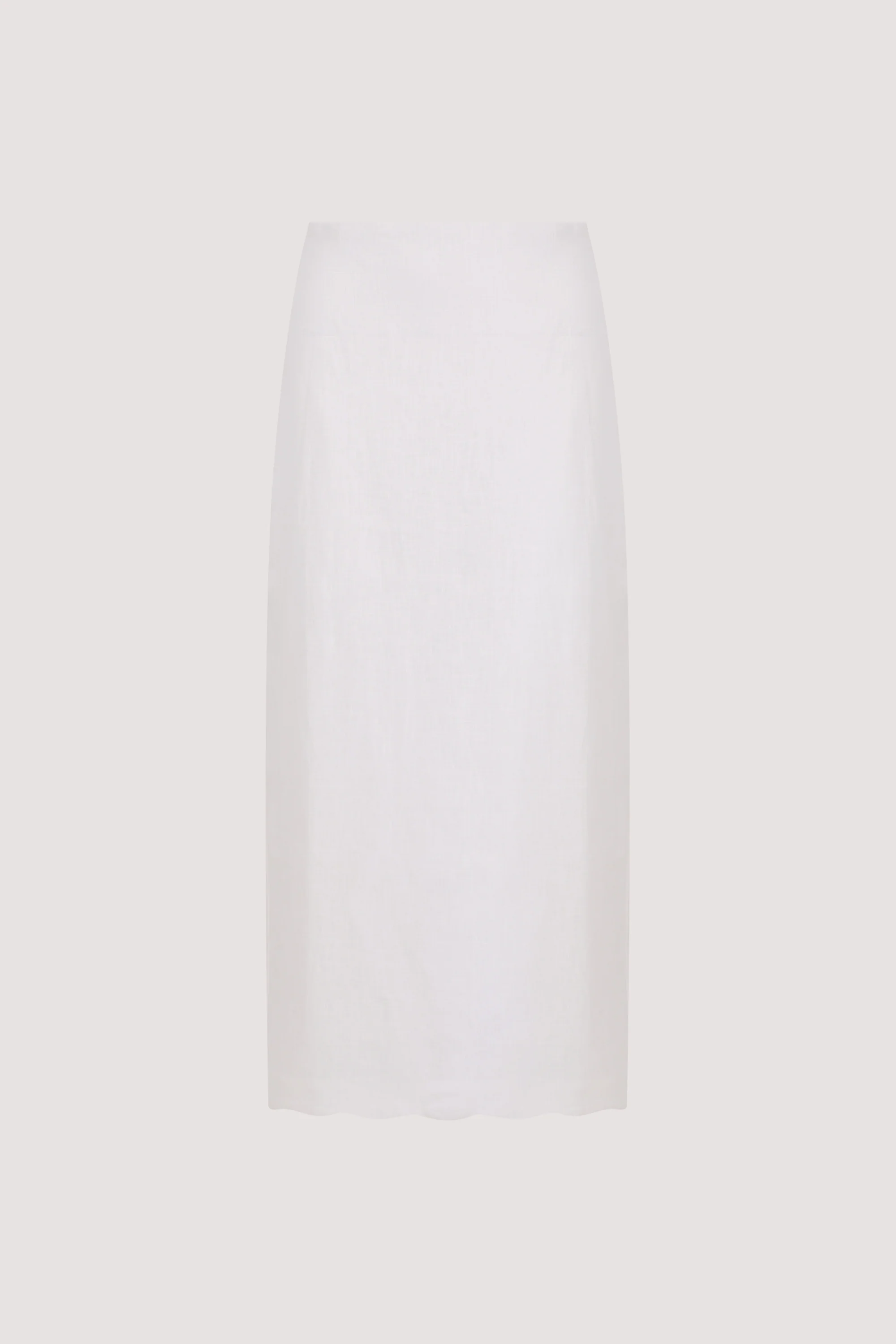 LELA WHITE LINEN MIDI SKIRT - Image 7