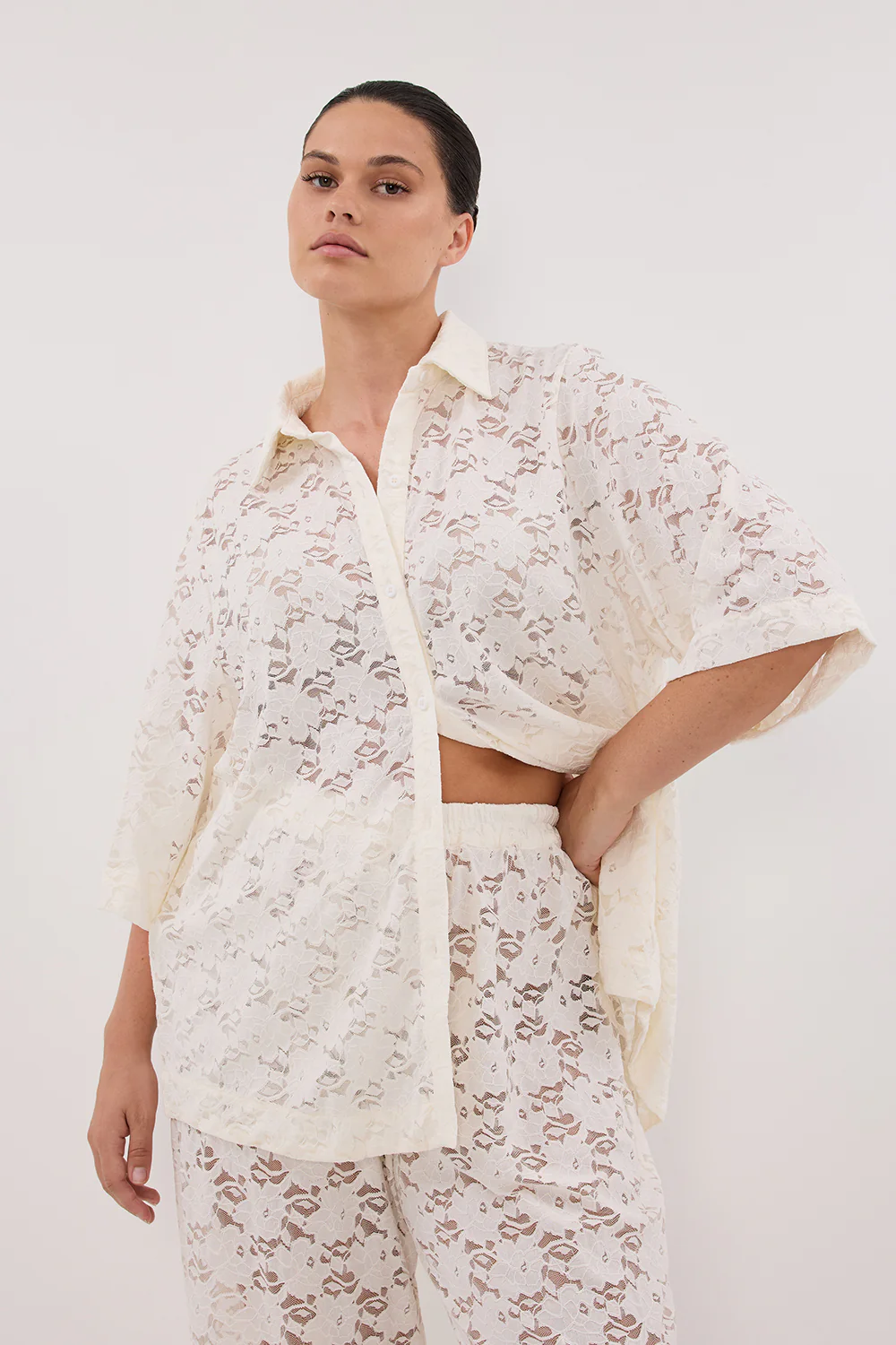 LOULA WHITE LACE SHIRT - Image 10