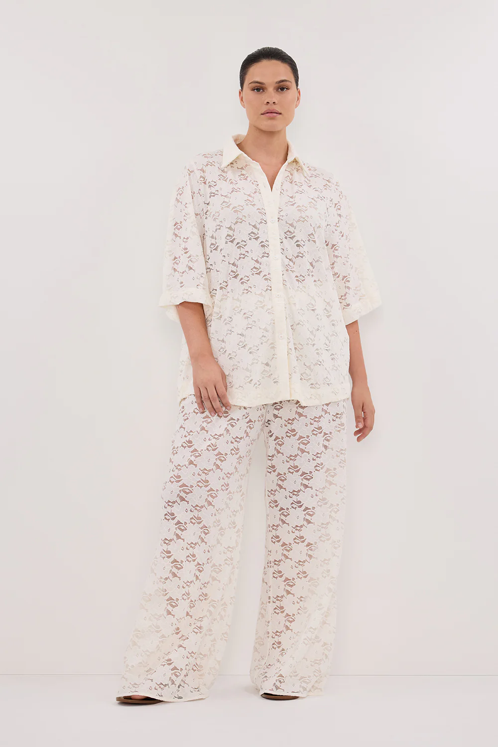 LOULA WHITE LACE SHIRT - Image 8