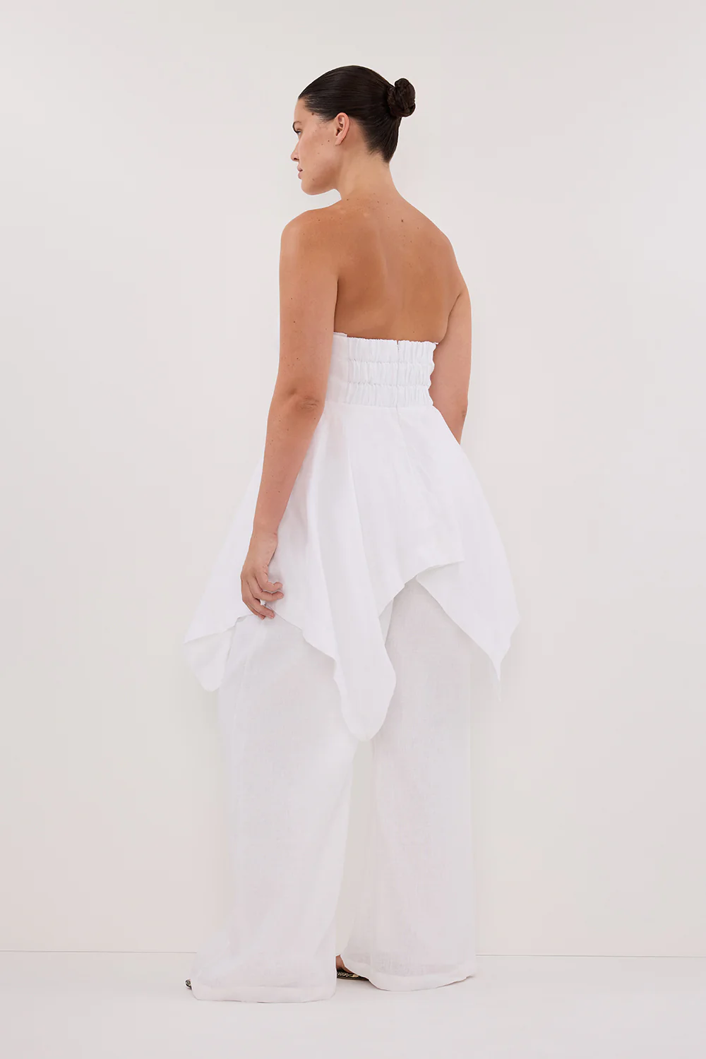 LUNA WHITE LINEN HANDKERCHIEF TOP - Image 9