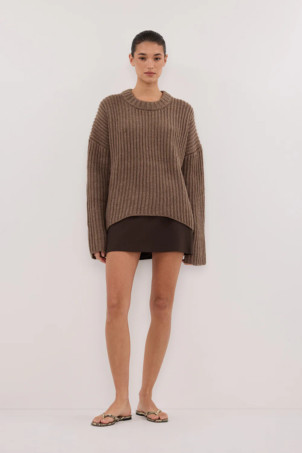 MARLEY CHOC MARLE KNIT JUMPER - Image 2
