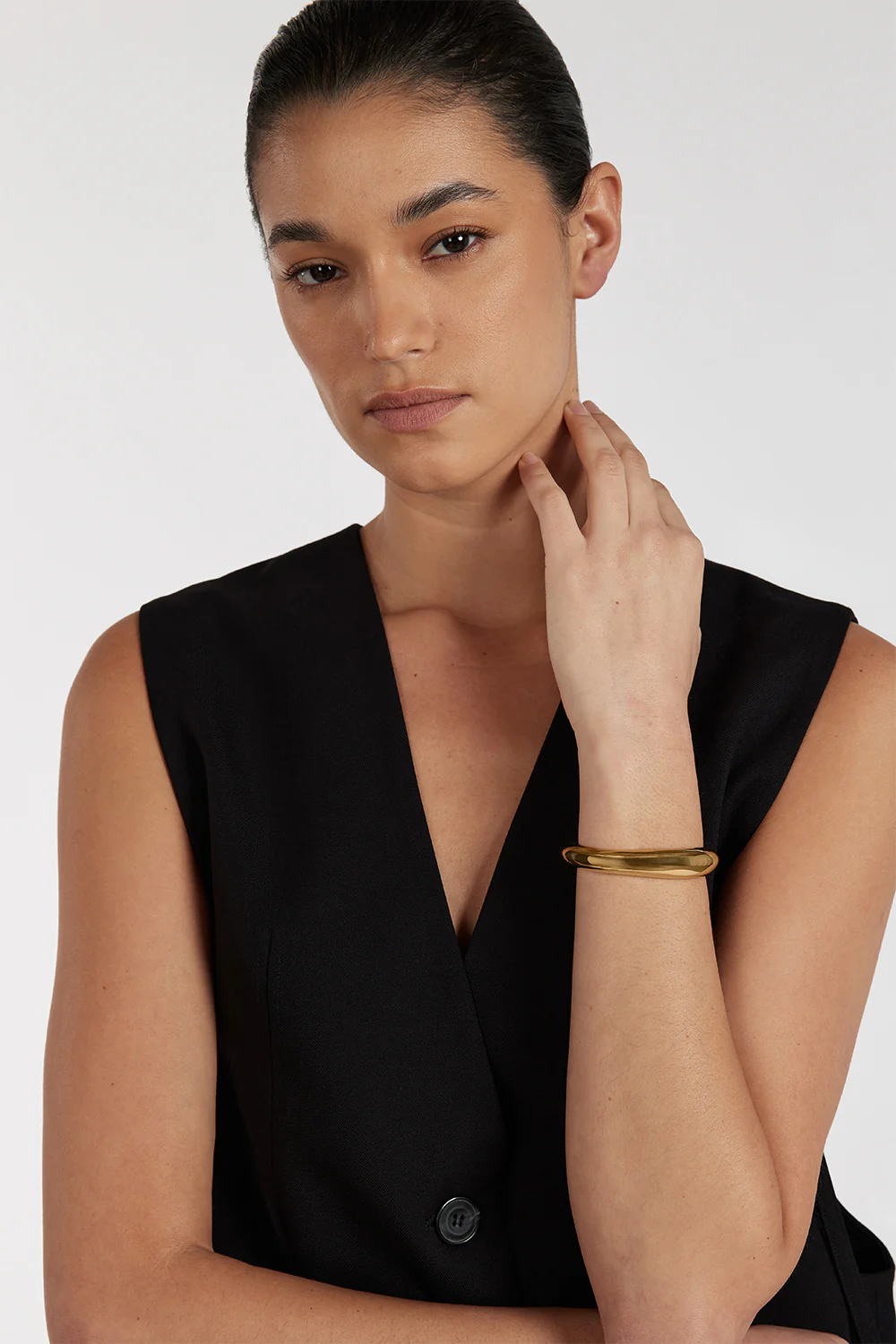 MÉGA CLASSIC GOLD CUFF BRACELET - Image 2