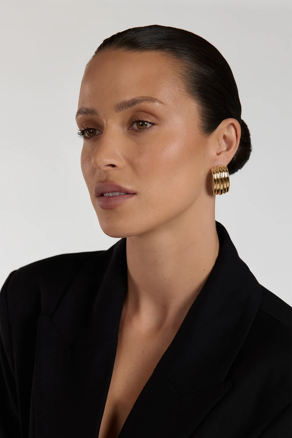 MÉGA WATERFALL LARGE GOLD EARRING - Image 2
