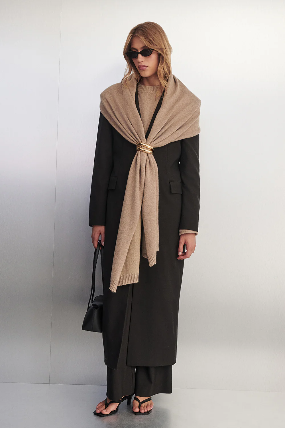 MONIQUE PEAT LONGLINE BLAZER COAT