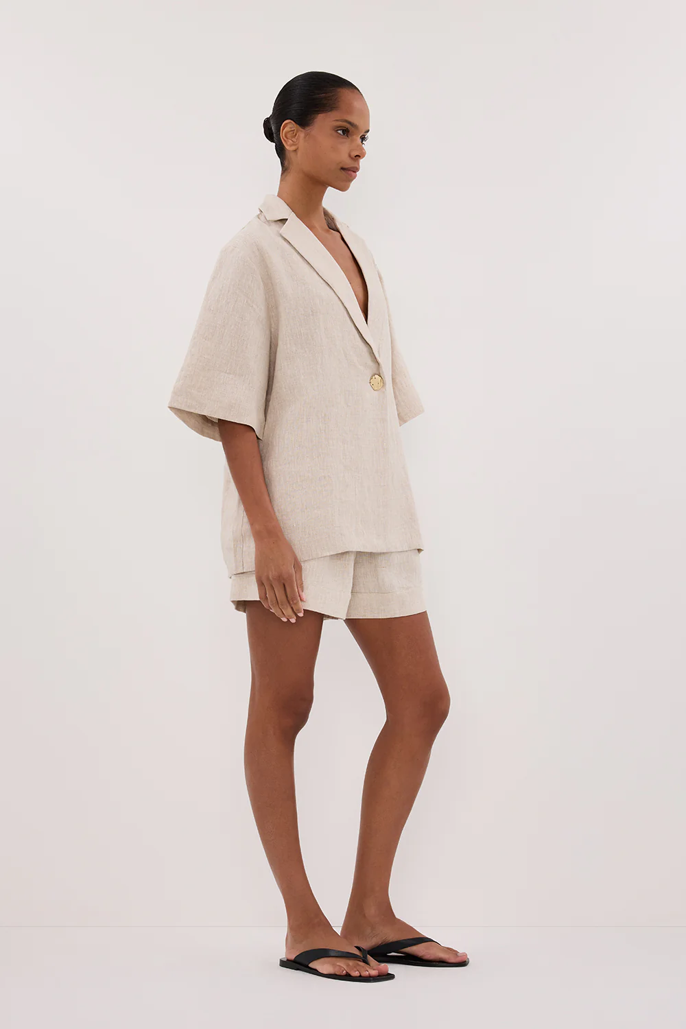 NALA NATURAL LINEN RESORT SHIRT - Image 3