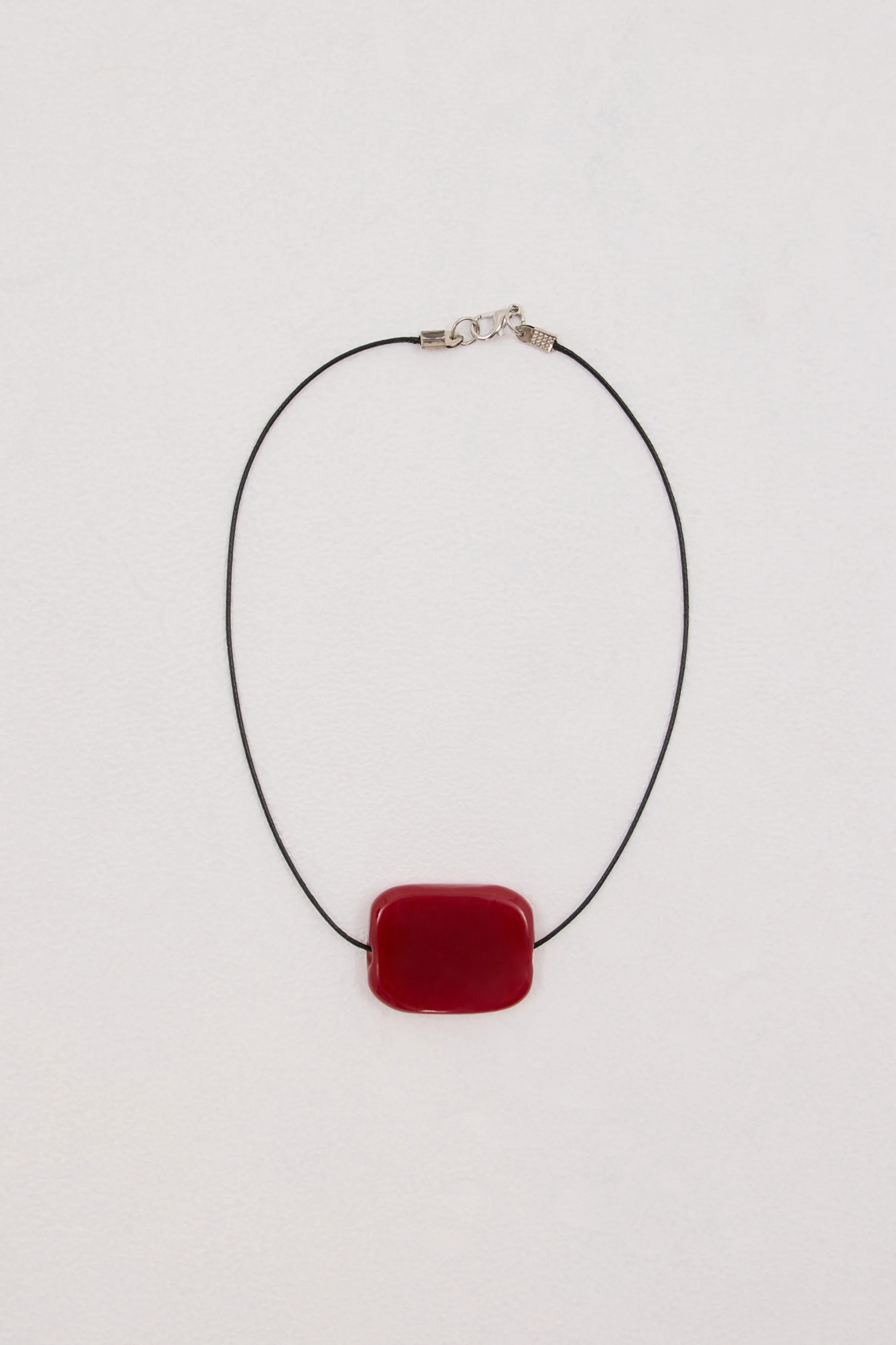 NURI STUDIOS RED RECTANGLE NECKLACE