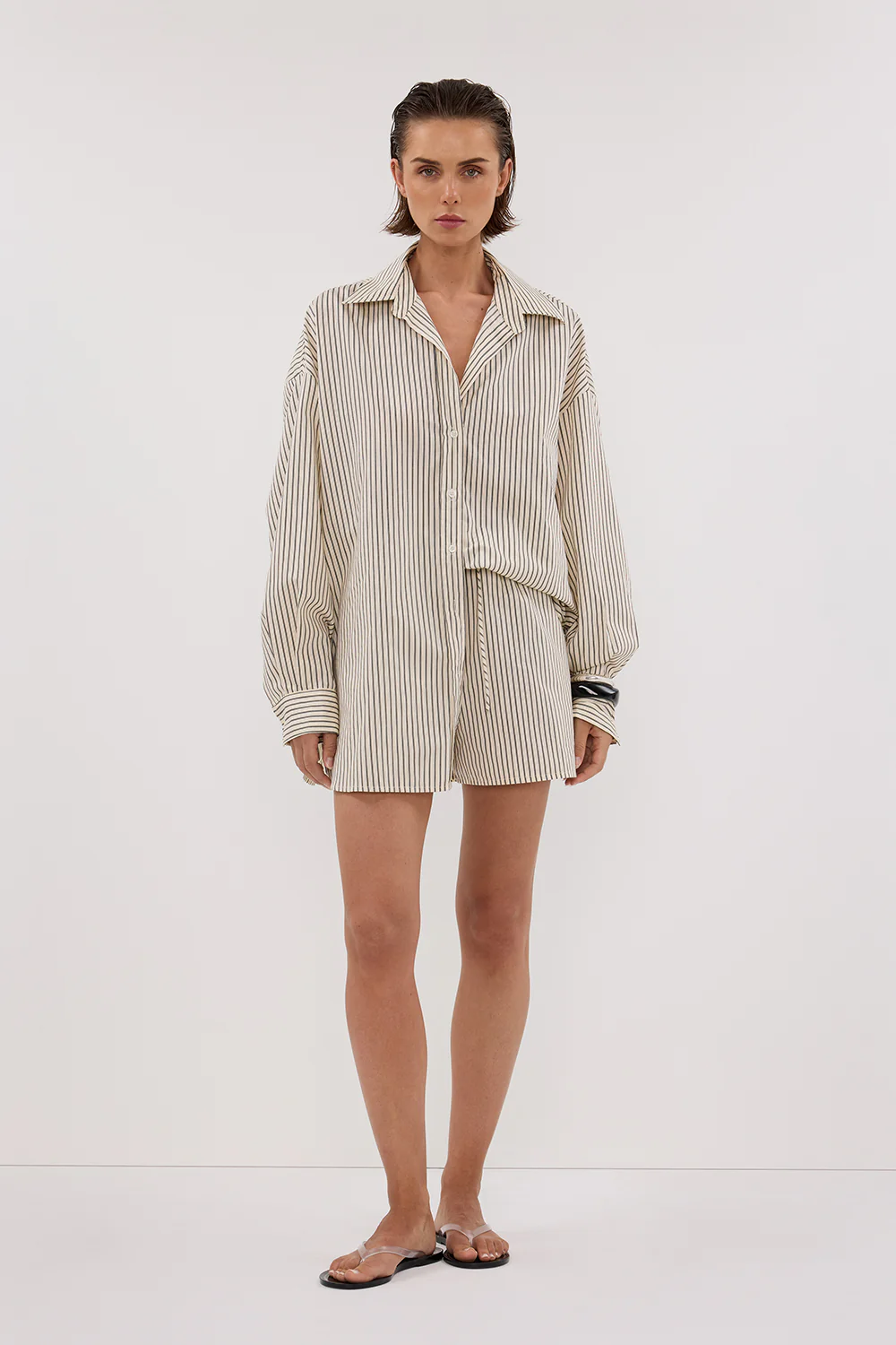 PALMA CREAM OVERSIZED SILK BLEND SHIRT - Image 6