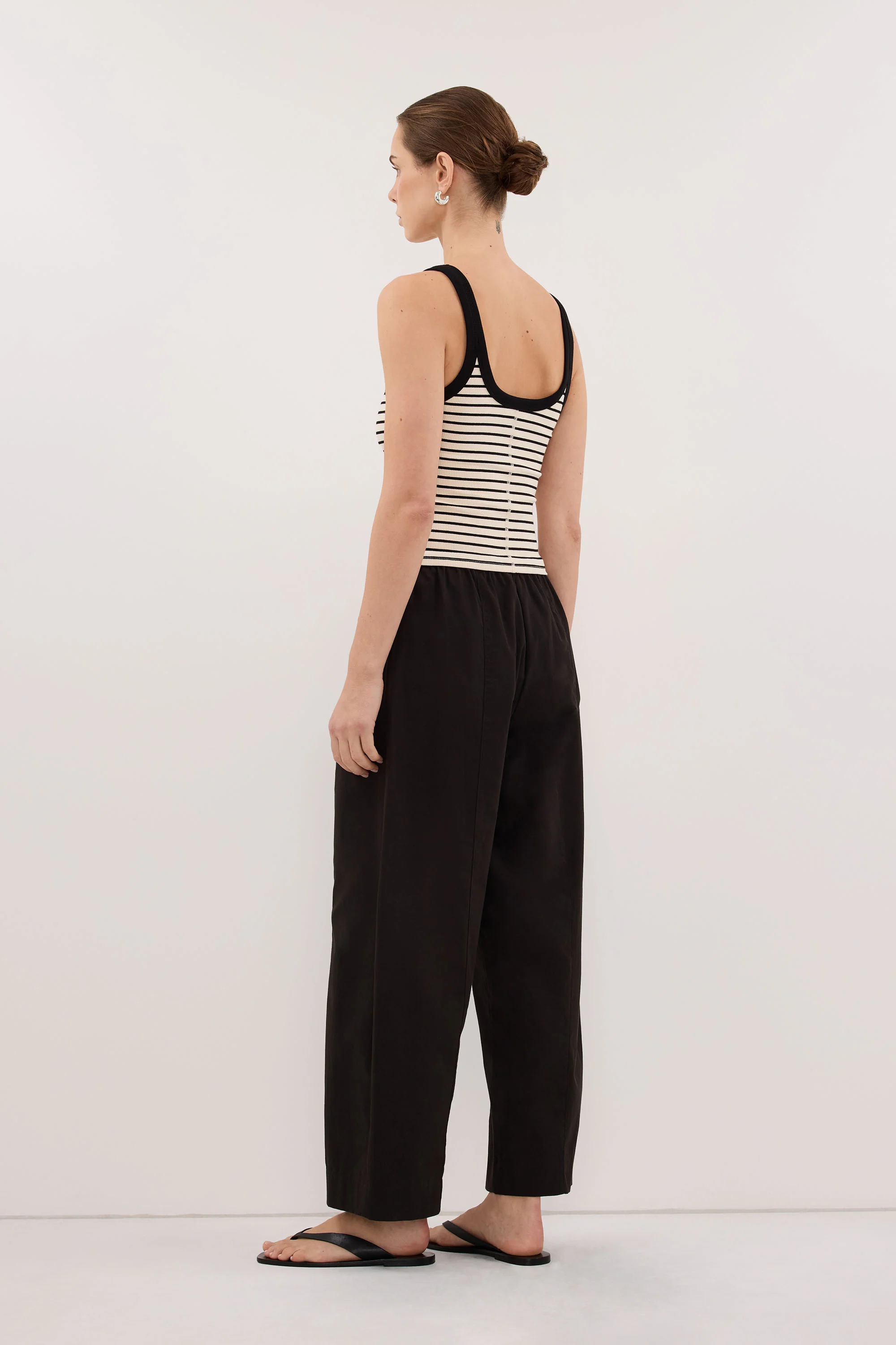 PENNY CREAM SLEEVELESS STRIPE KNIT TANK TOP - Image 4
