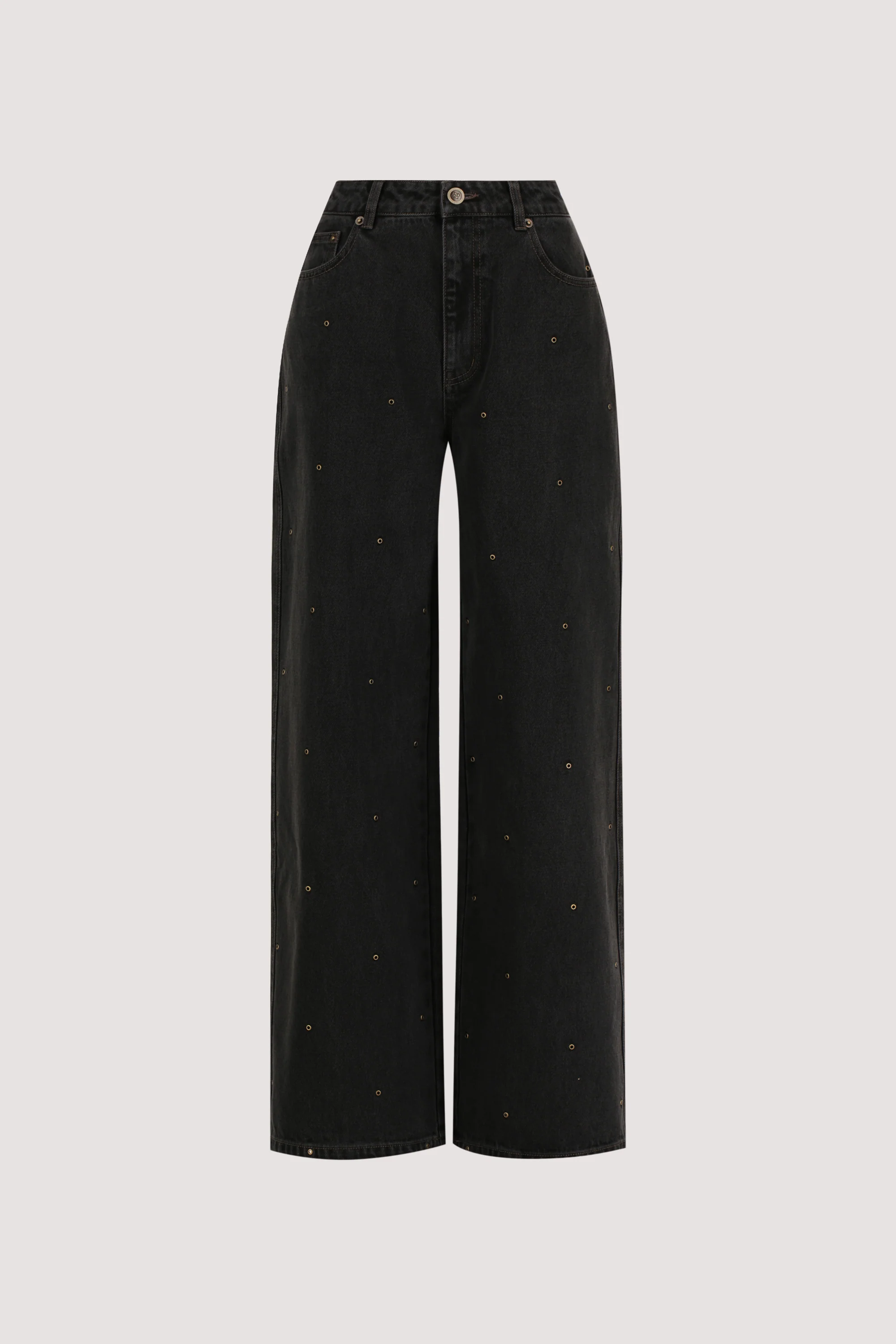 REAGAN 2.0 BLACK RINSE EYELET SLOUCHY JEAN - Image 7