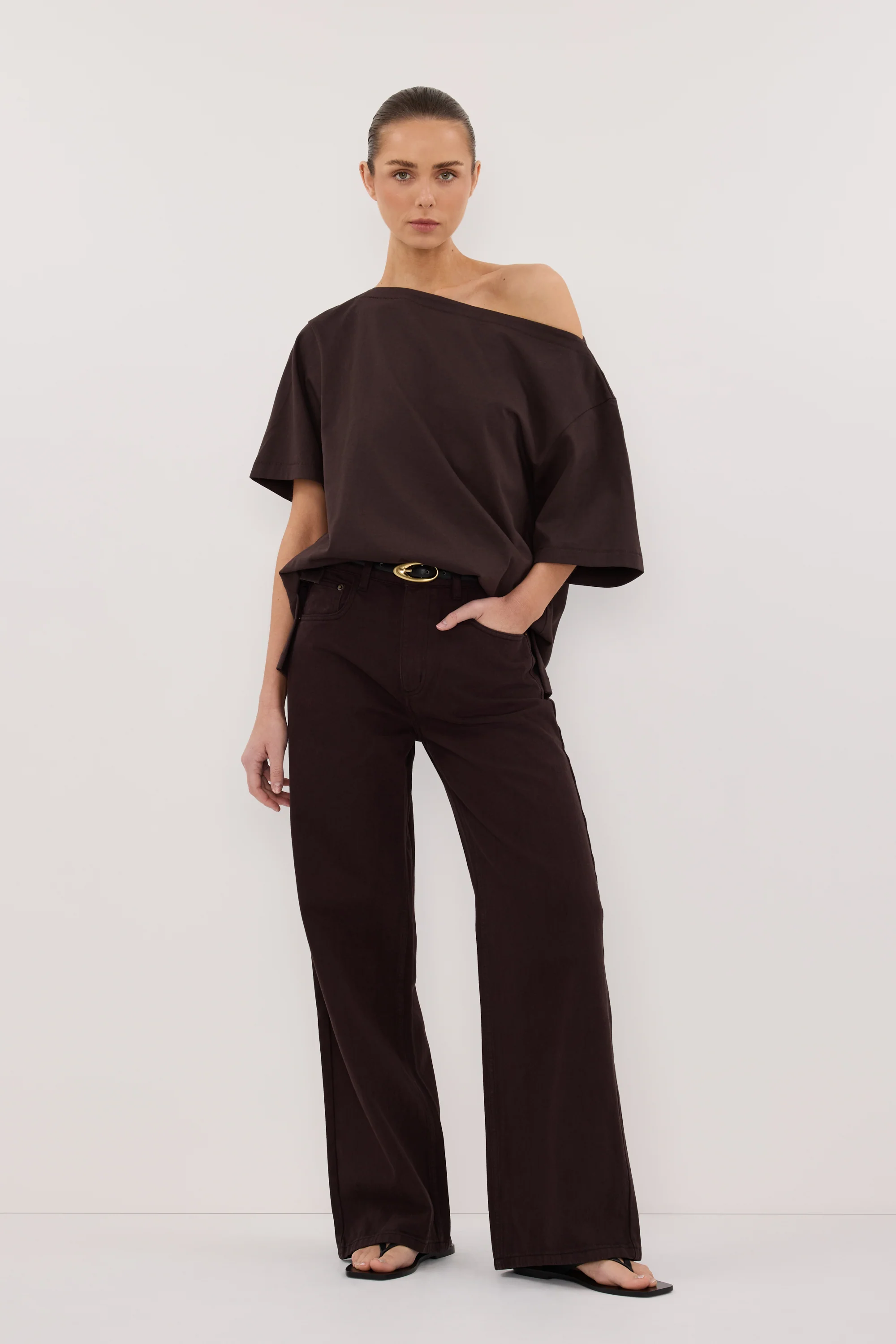 REAGAN 2.0 BURNT CHOC SLOUCHY JEAN