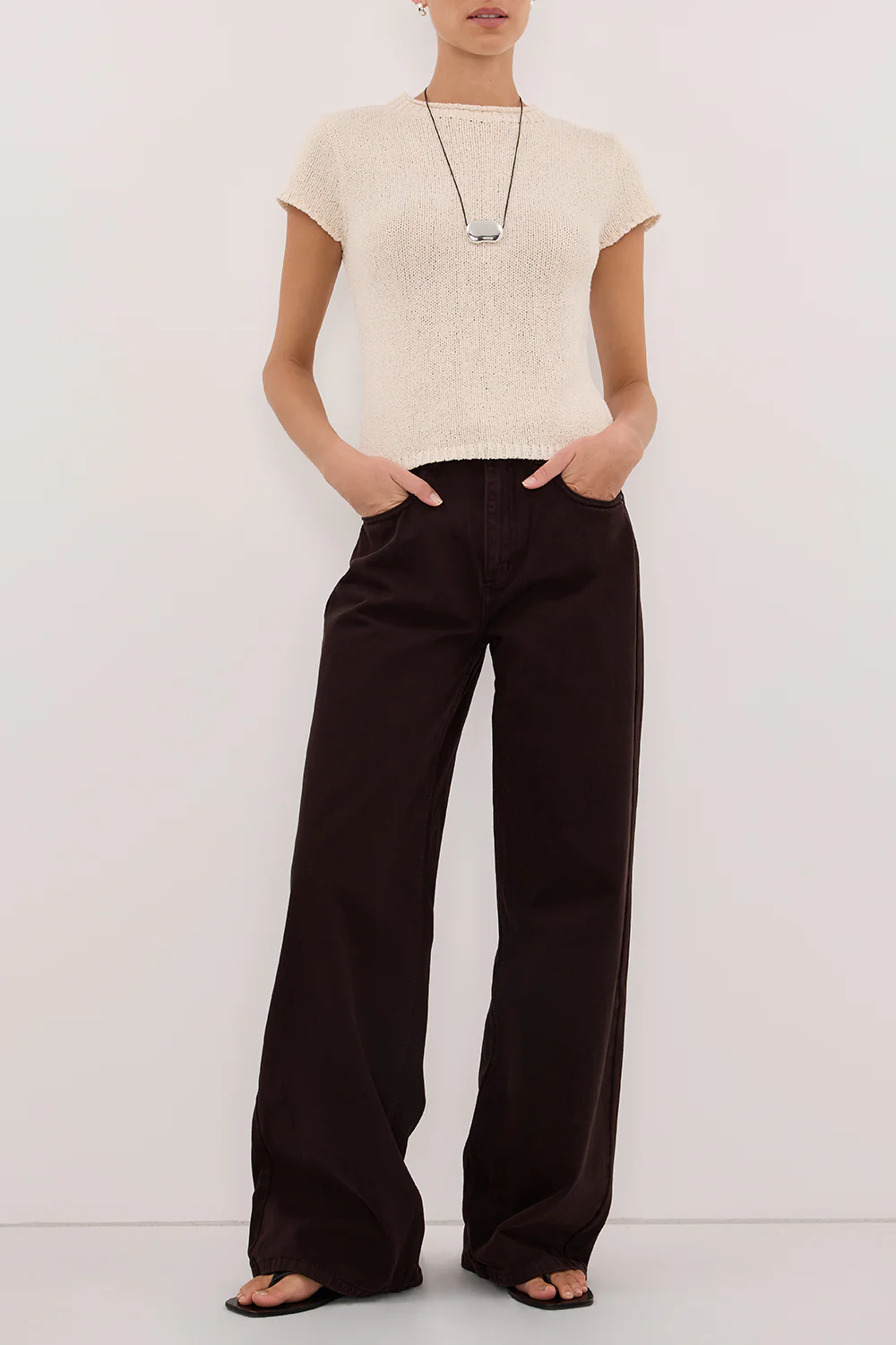 REAGAN 2.0 BURNT CHOC TALL SLOUCHY JEAN - Image 2
