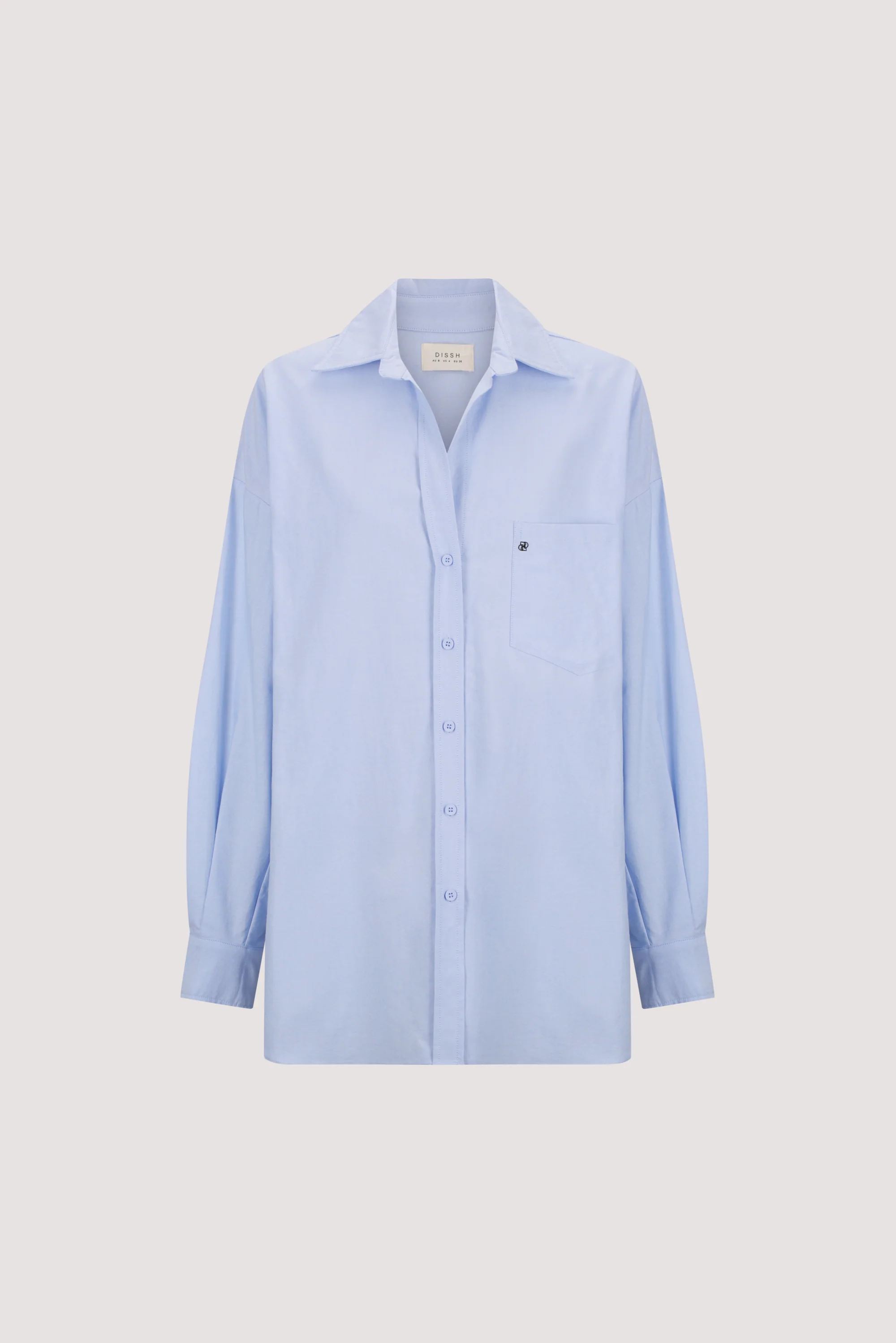 RHEA BLUE OVERSIZED COTTON SHIRT - Image 6